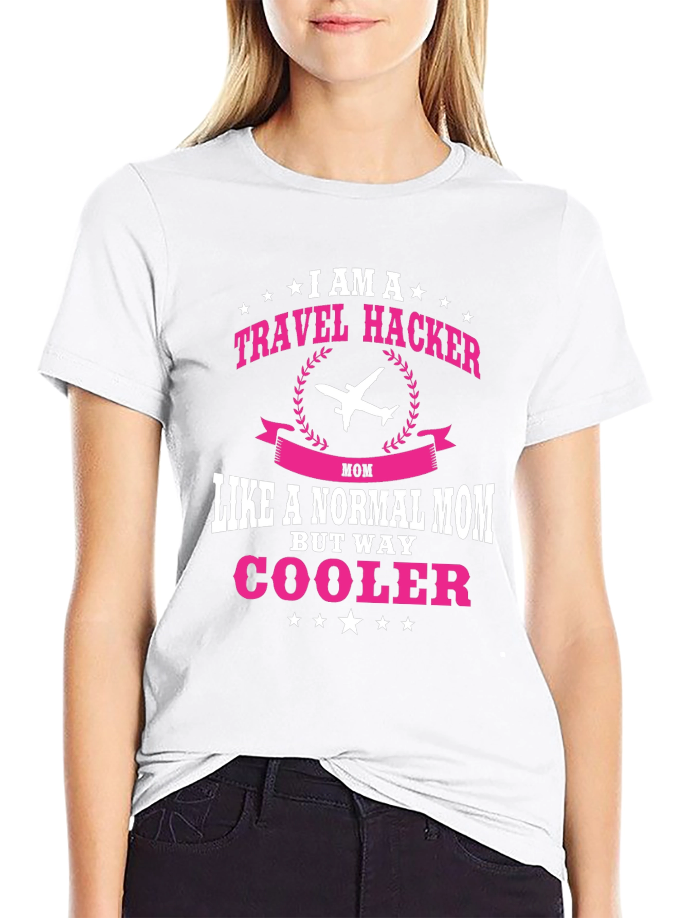 Black Travel Hacker Mom Graphic Tee view 9