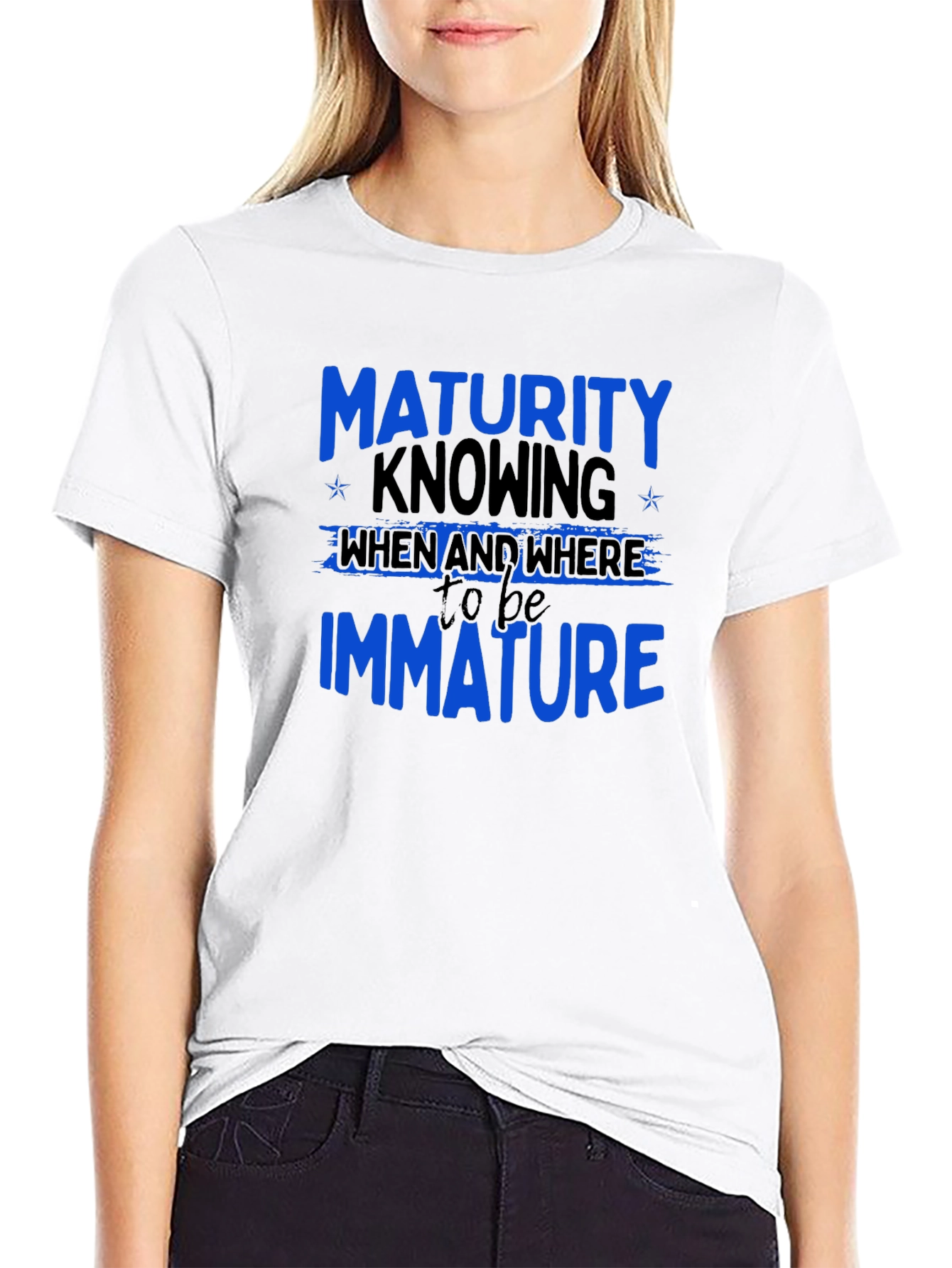 Black Maturity Knowing T-Shirt - Funny Sarcastic Tee view 9