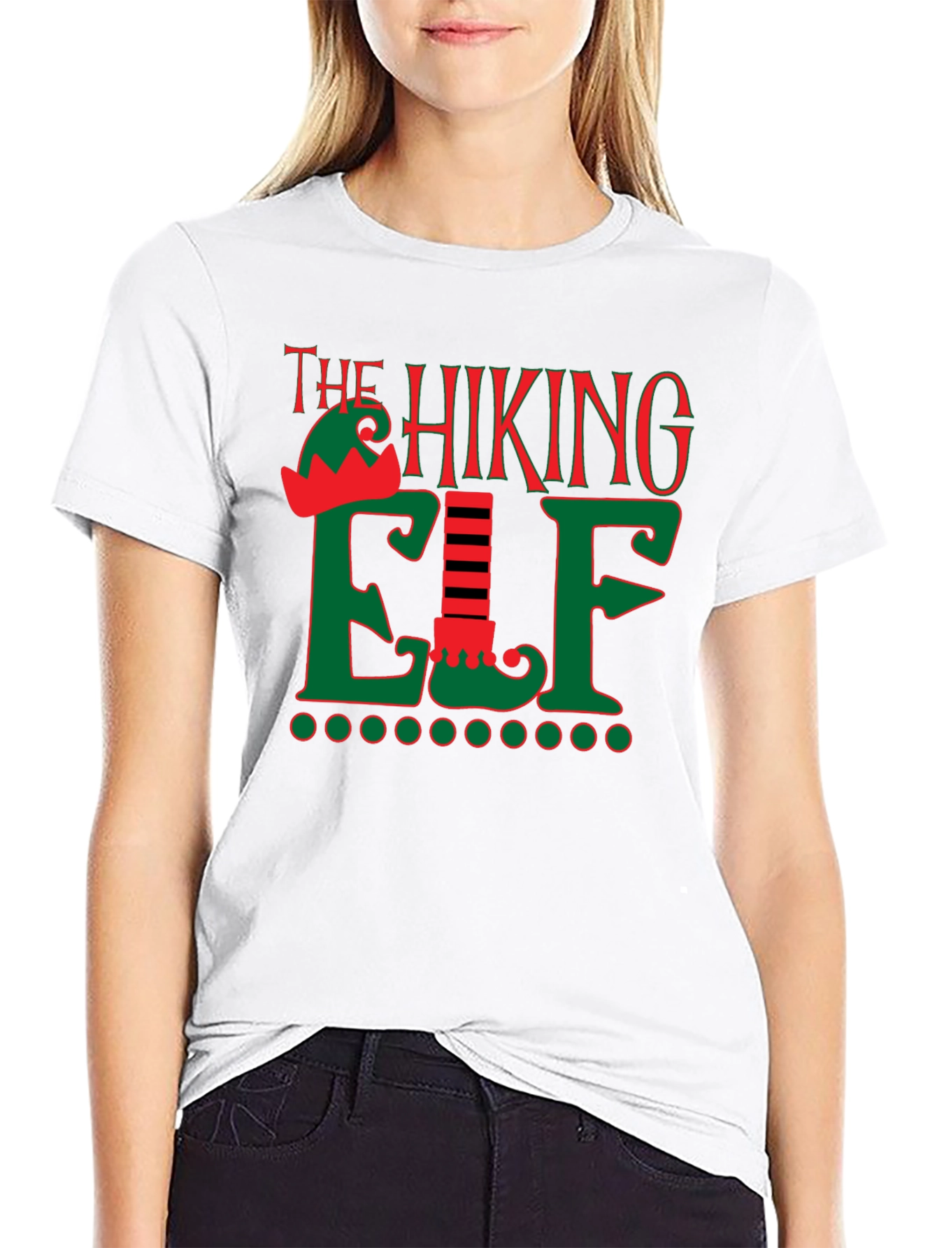 Black The Hiking Elf Holiday T-Shirt view 9