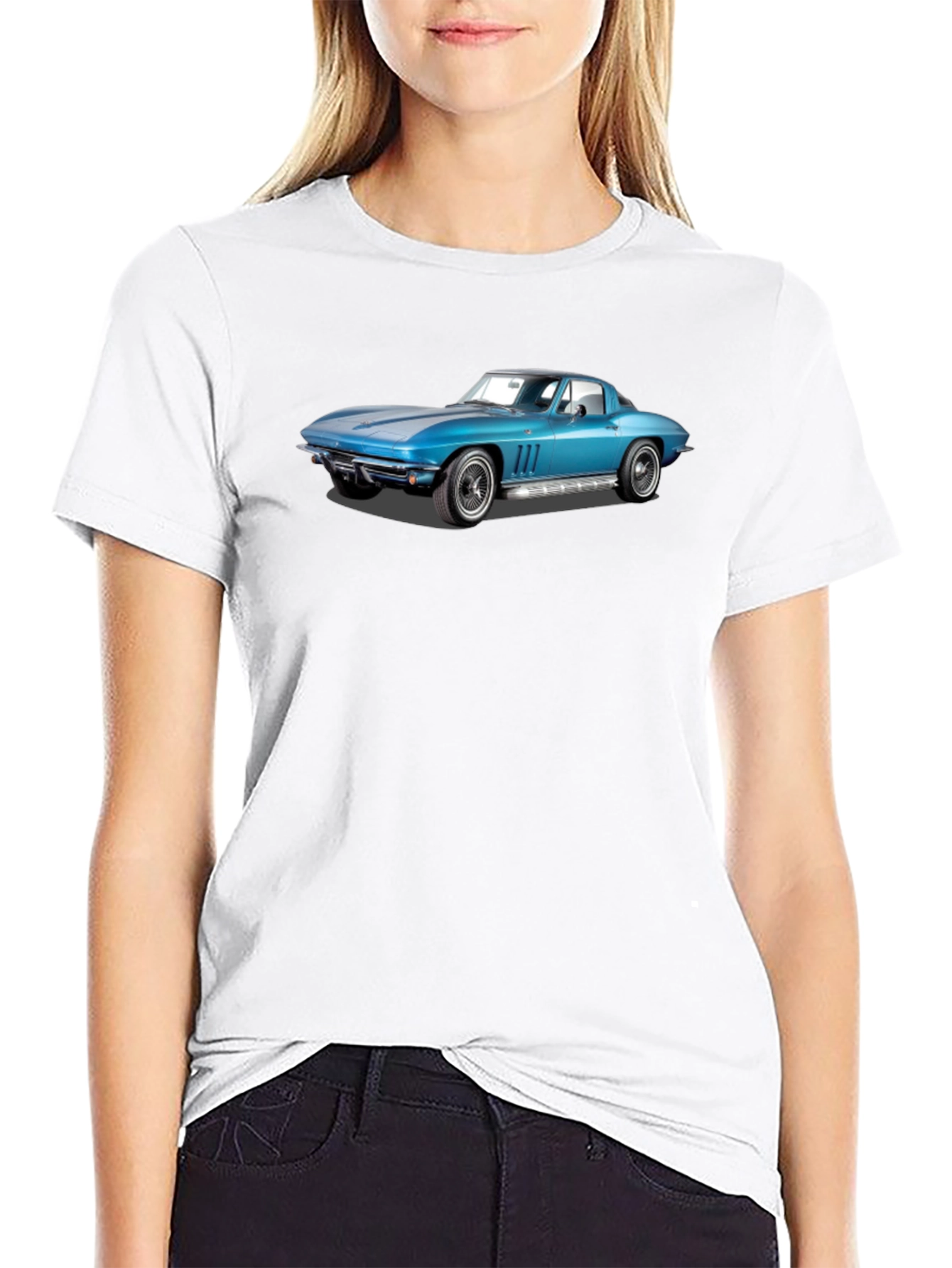 Black Classic Car Graphic T-Shirt view 9