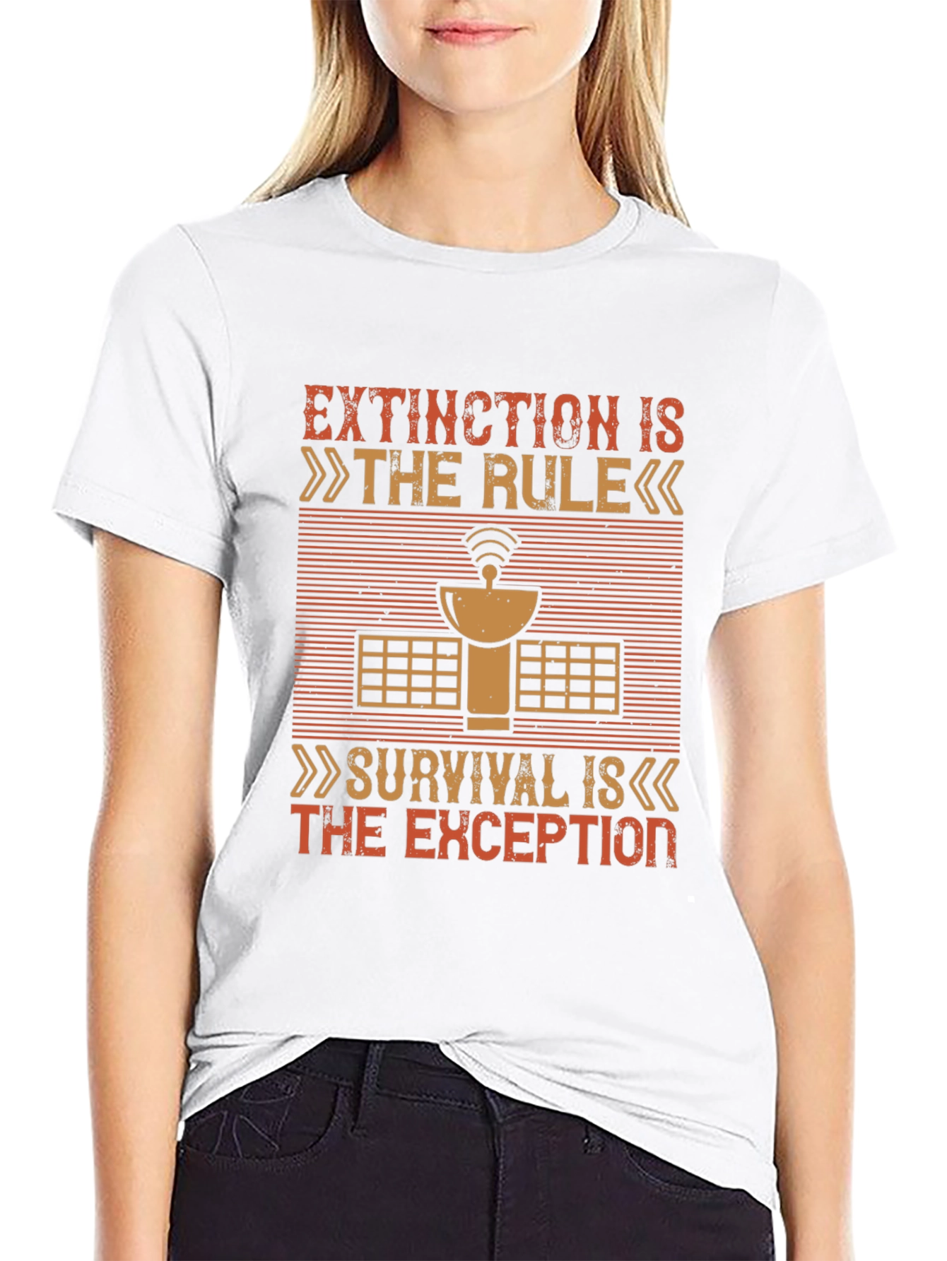 Black Extinction Rule Satellite Graphic T-Shirt view 9