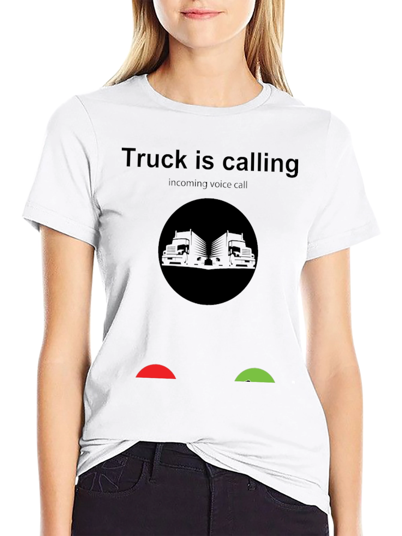 Black Truck Is Calling T-Shirt - Incoming Voice Call Design view 9