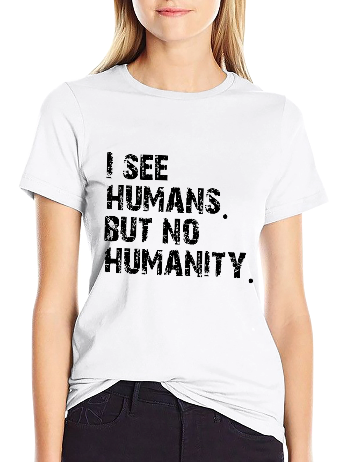 Black I See Humans Black Graphic Tee view 9