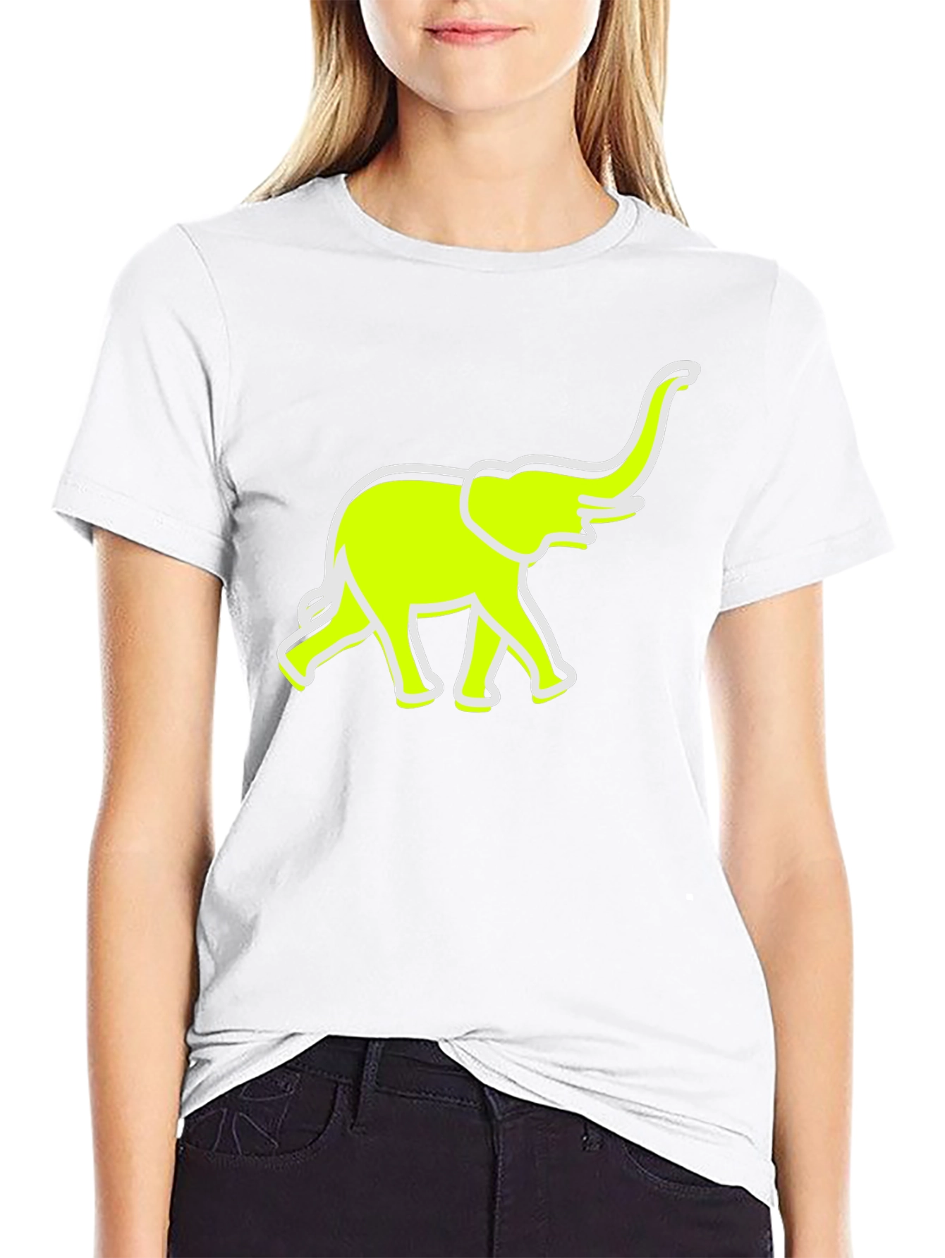 Black Neon Elephant Graphic Tee - Casual Comfort view 9