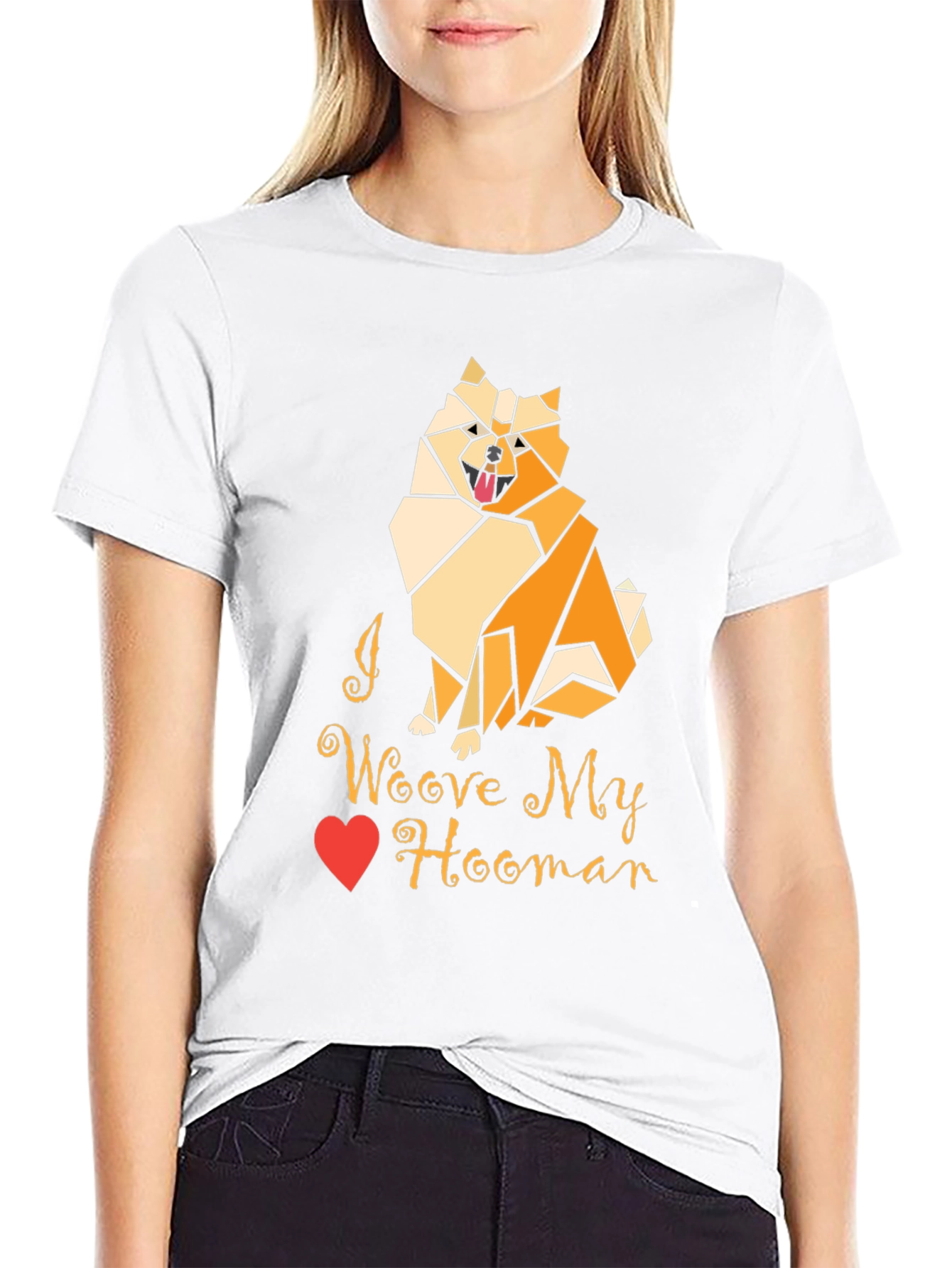 Black I Woove My Hooman Dog Lover T-Shirt view 9