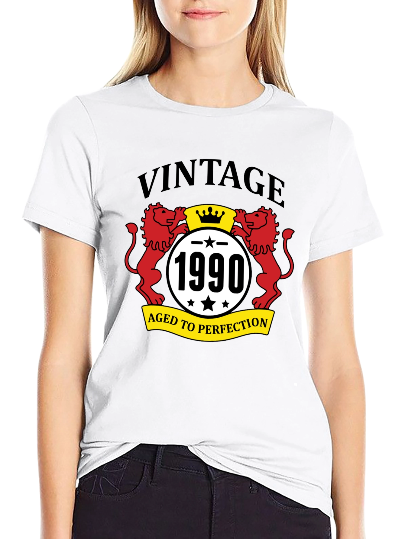 Black Vintage 1990 Aged to Perfection Graphic Tee view 9