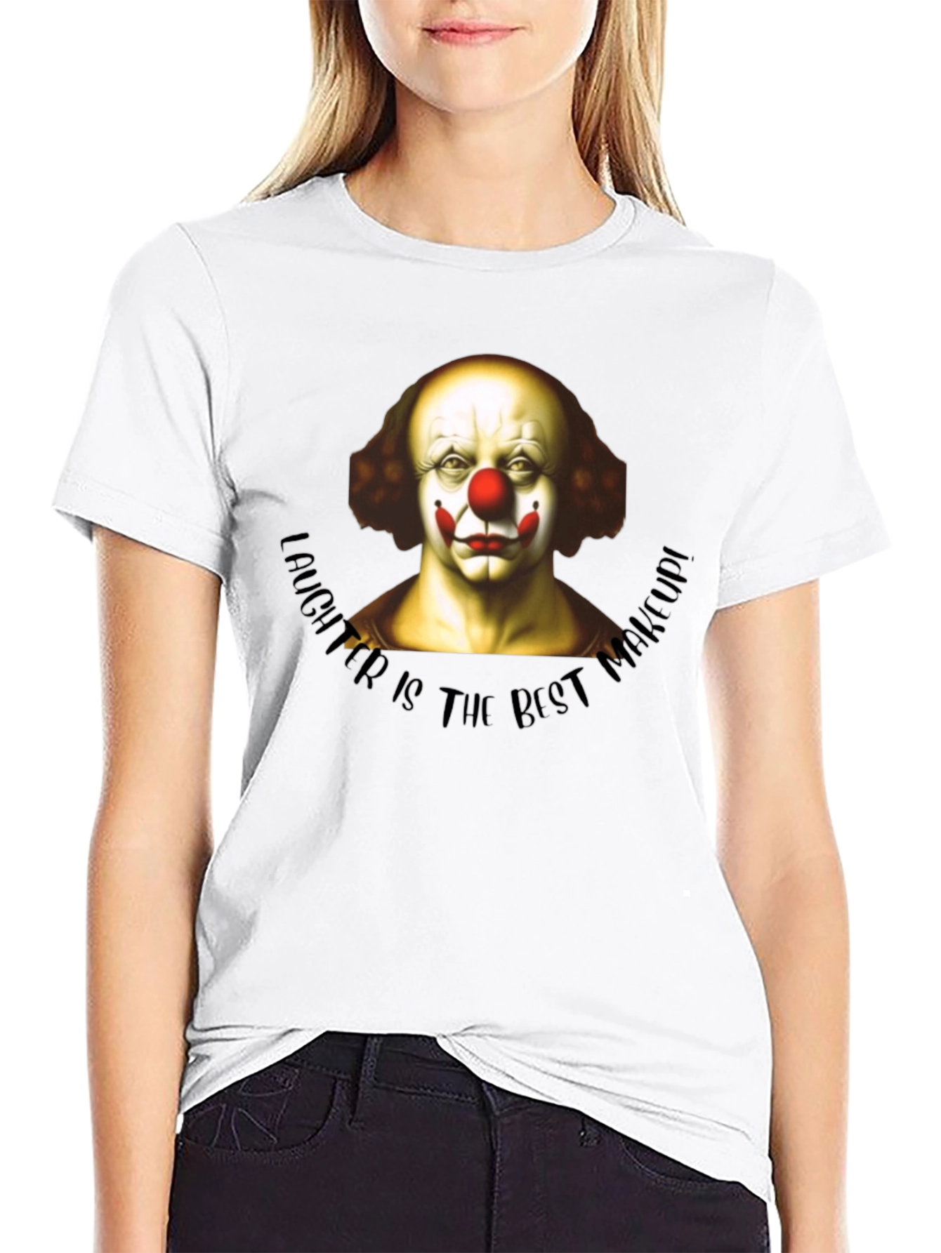 Black Clown Makeup T-Shirt - Laughter is the Best view 9