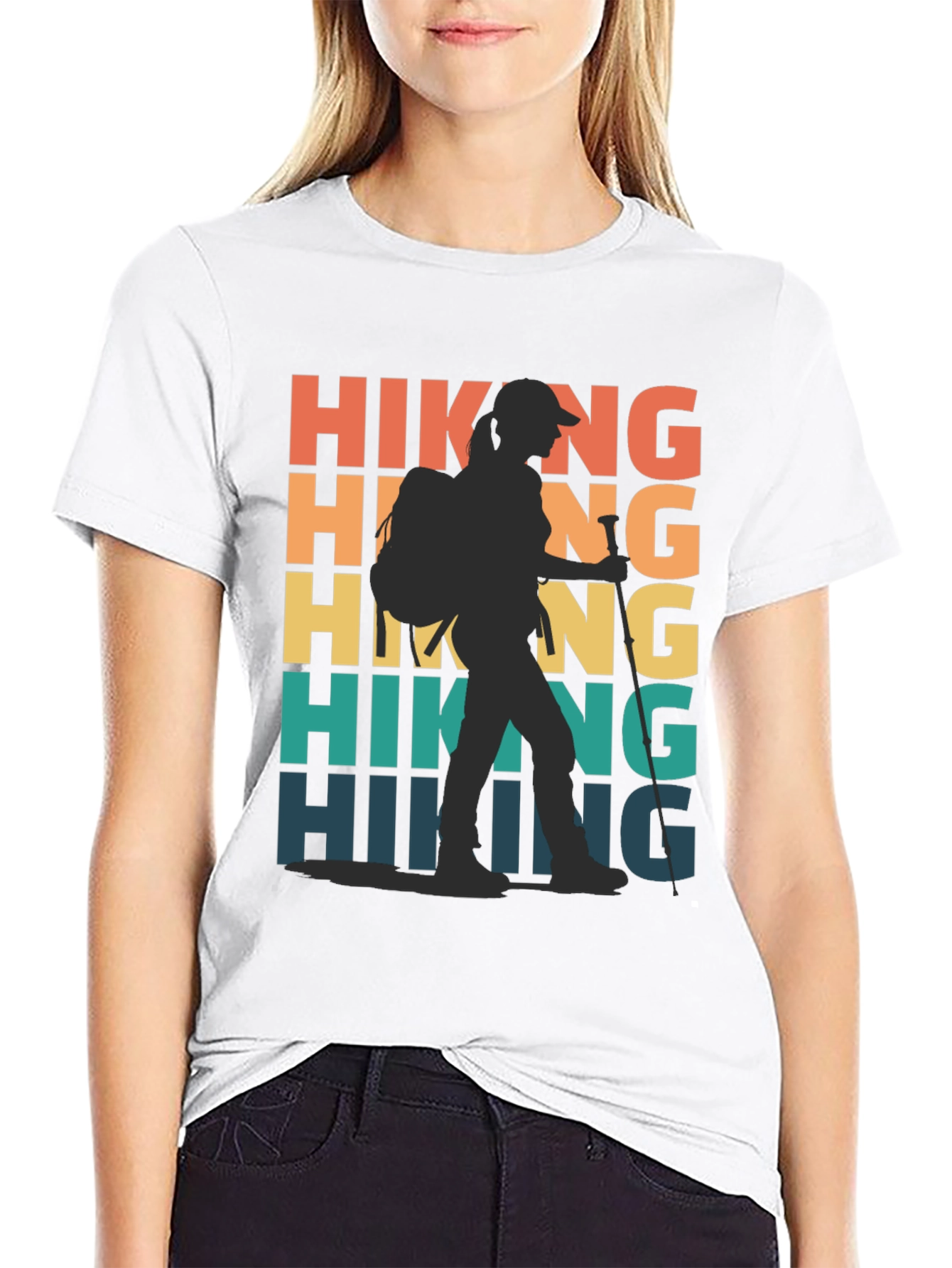 Black Hiking Adventure T-Shirt: Retro Style view 9