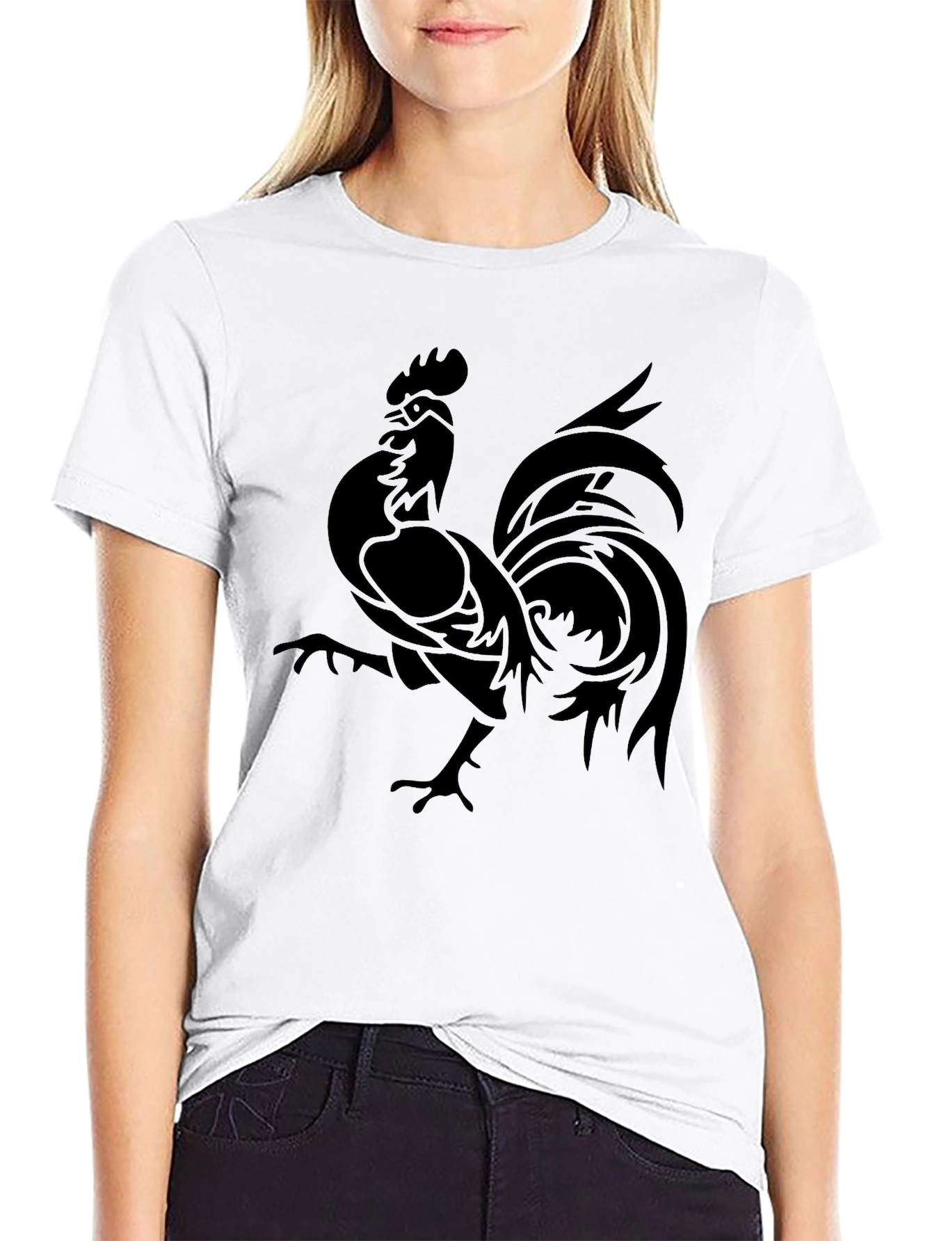 Rooster Graphic Tee - Black - 9