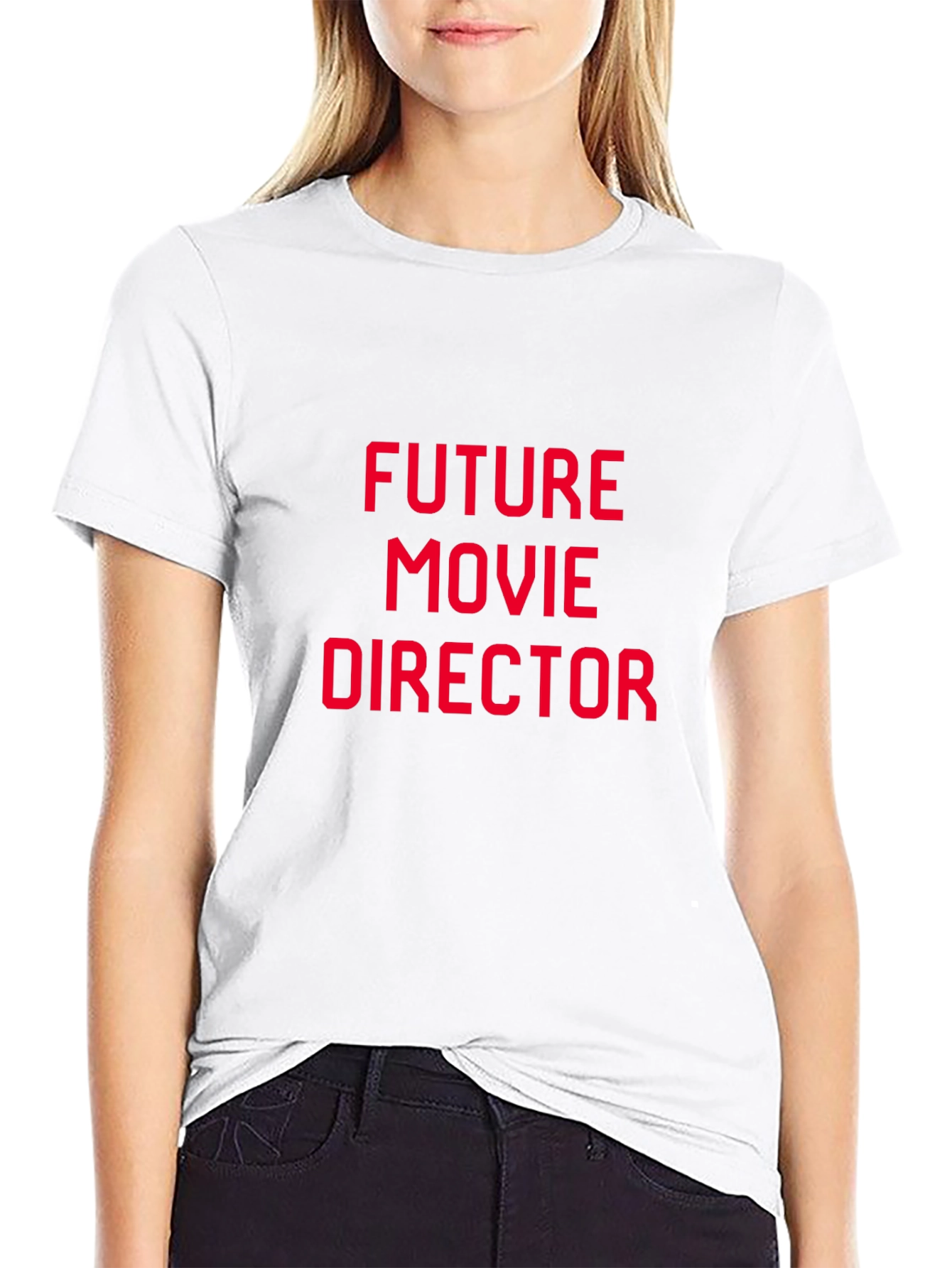 Black Future Movie Director T-Shirt - Black Cotton Crew Neck view 9