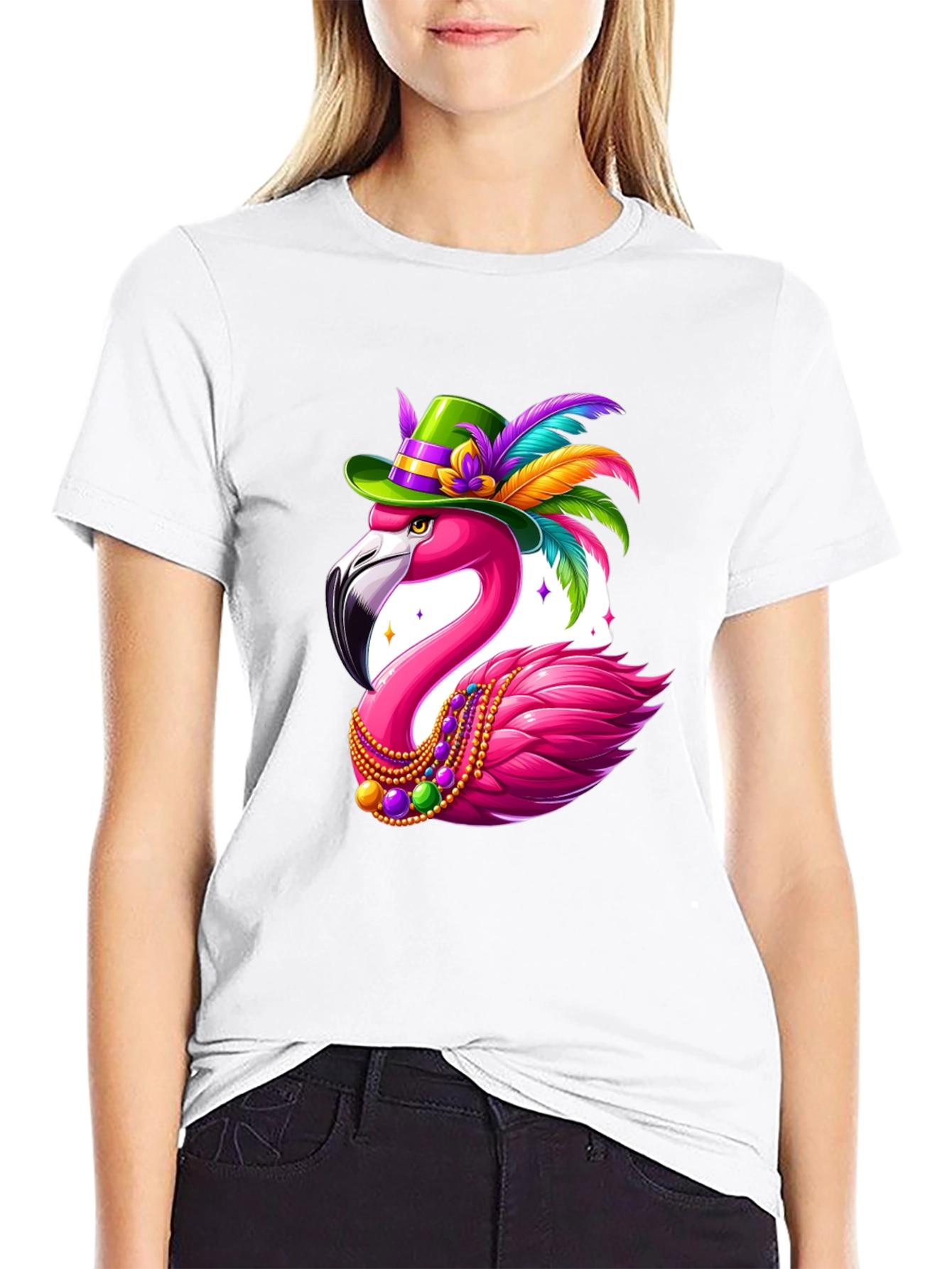 Festive Flamingo Graphic Tee - 9