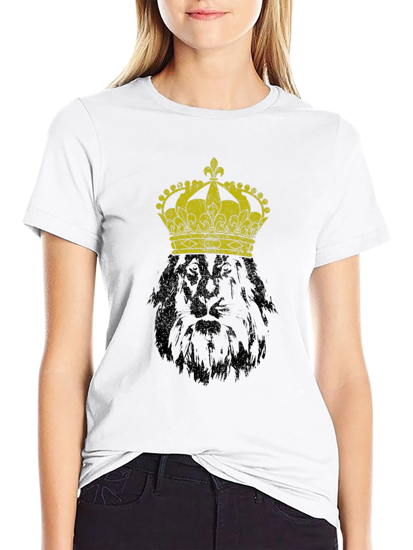 Black King Lion Graphic Tee - Black T-Shirt view 9