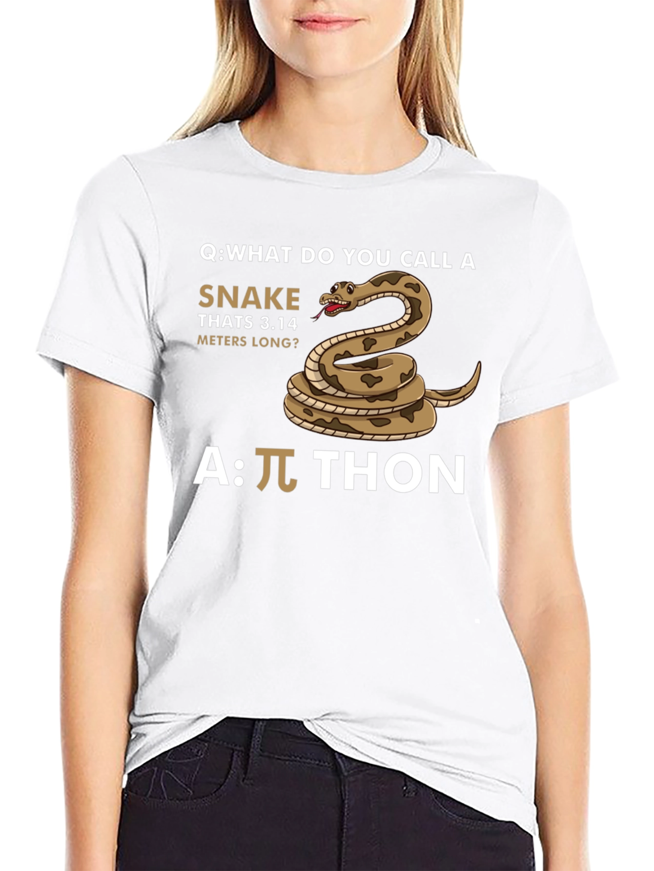 Black Pi-thon T-Shirt Funny Math Joke view 9