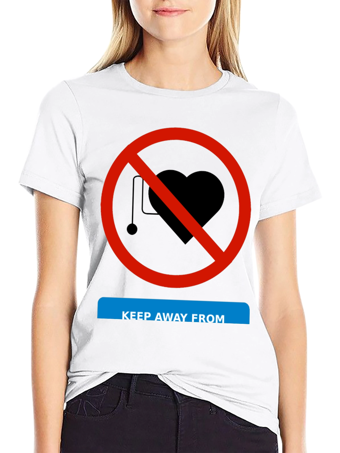 Black Keep Away From Love Funny T-Shirt view 9
