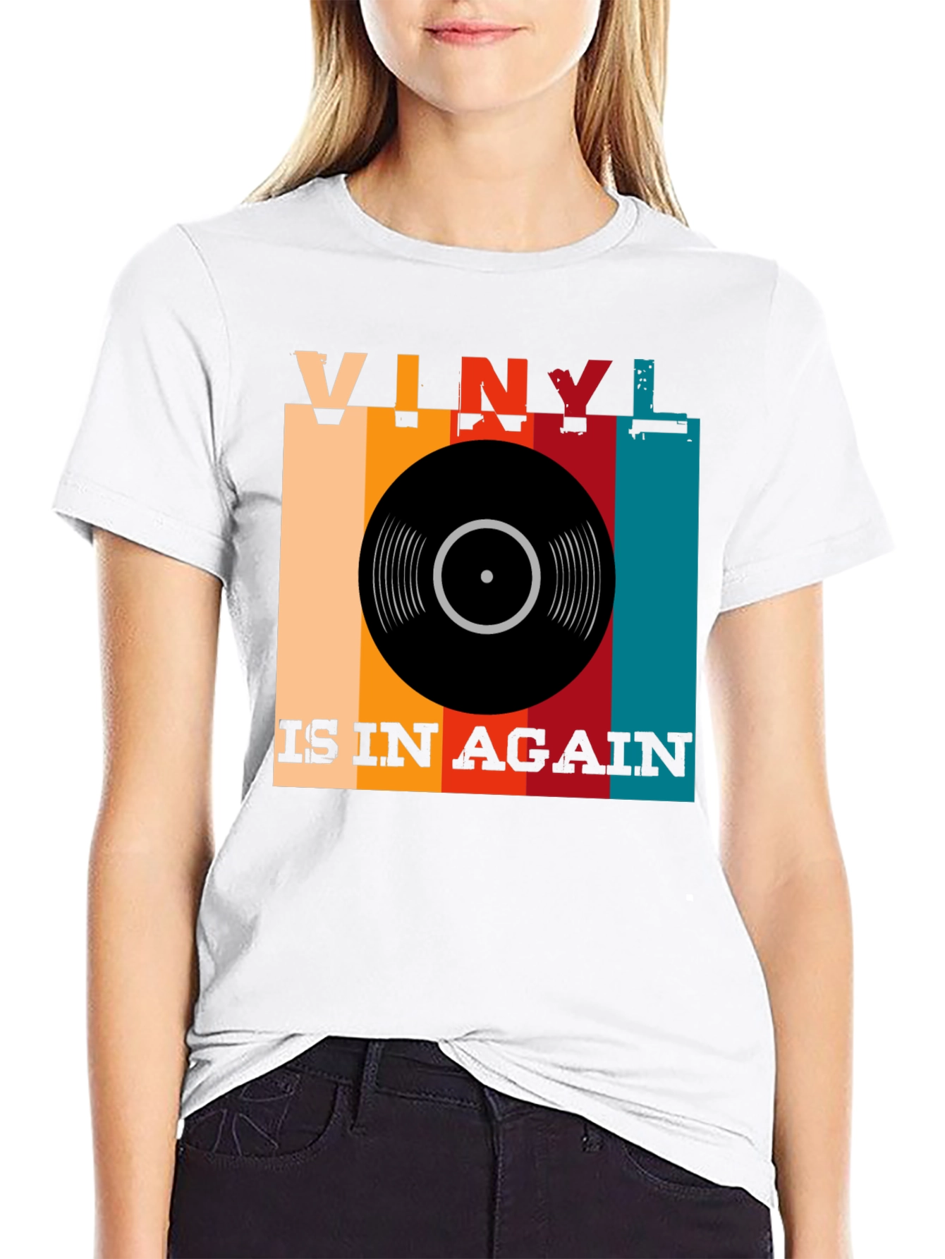 Black Vinyl Is In Again Retro Music T-Shirt view 9