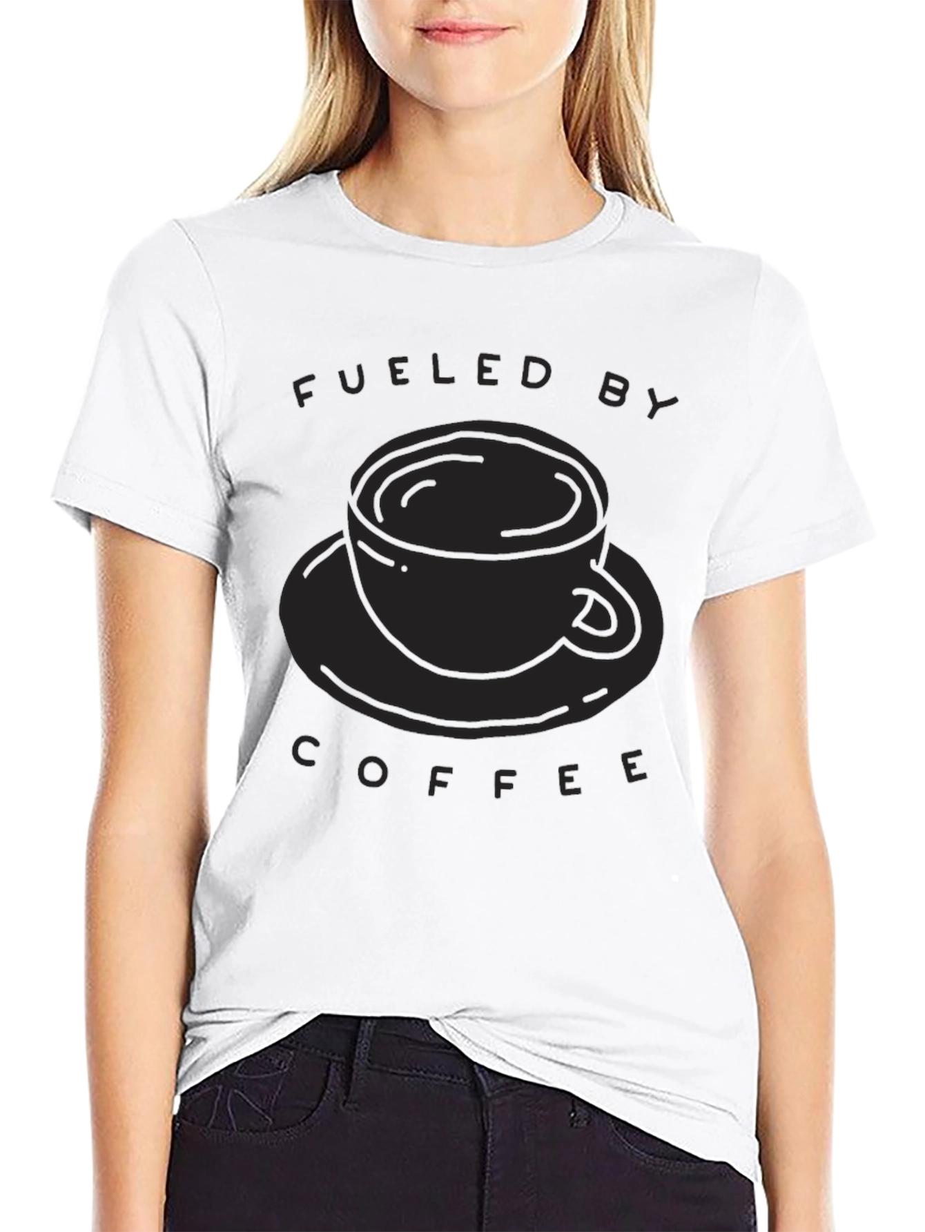 Black Fueled By Coffee T-Shirt - Black view 9