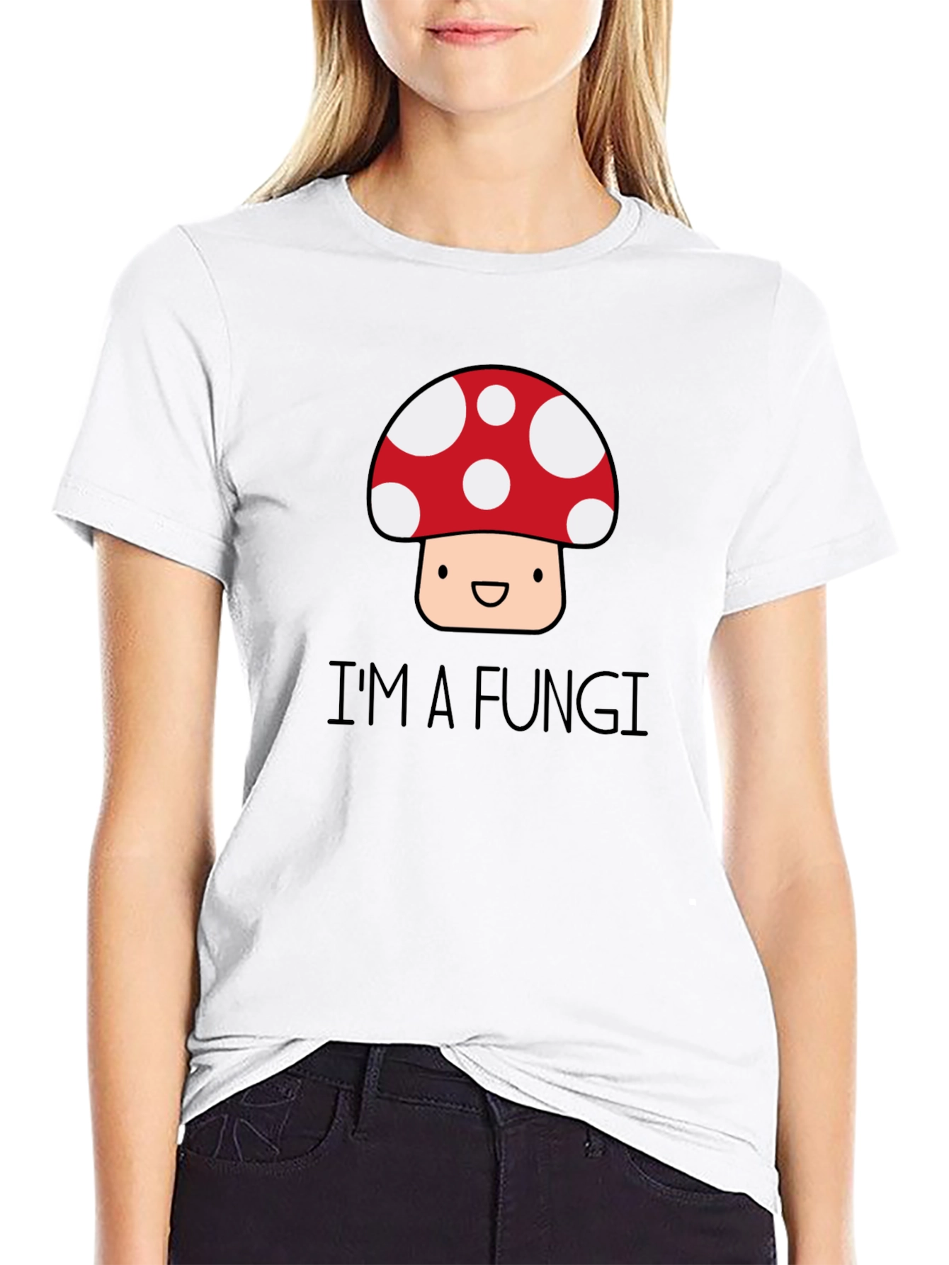 Black I'm a Fungi T-Shirt - Funny Mushroom Graphic Tee view 9