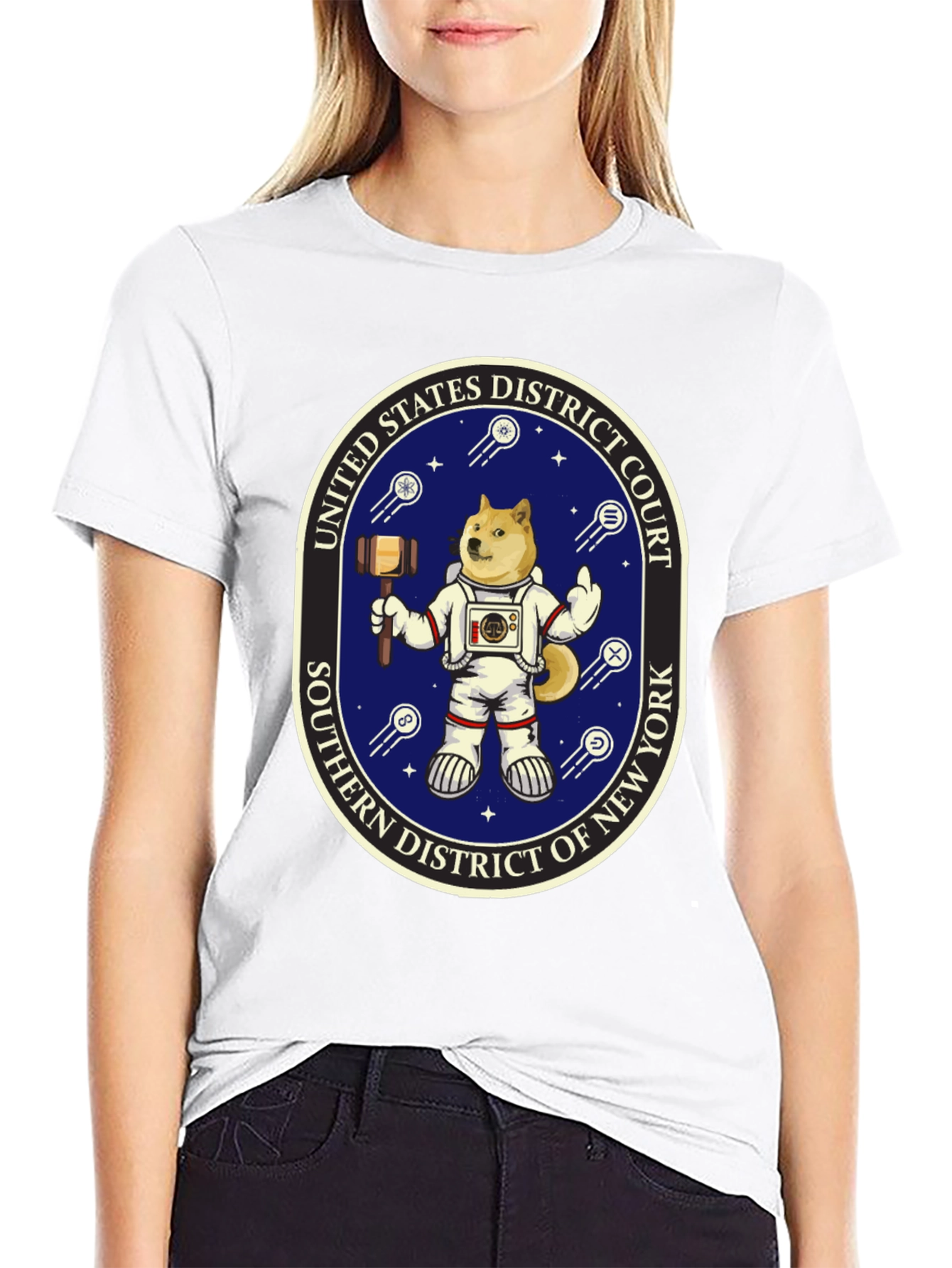 Black Doge Astronaut T-Shirt - Southern District Court of New York view 9