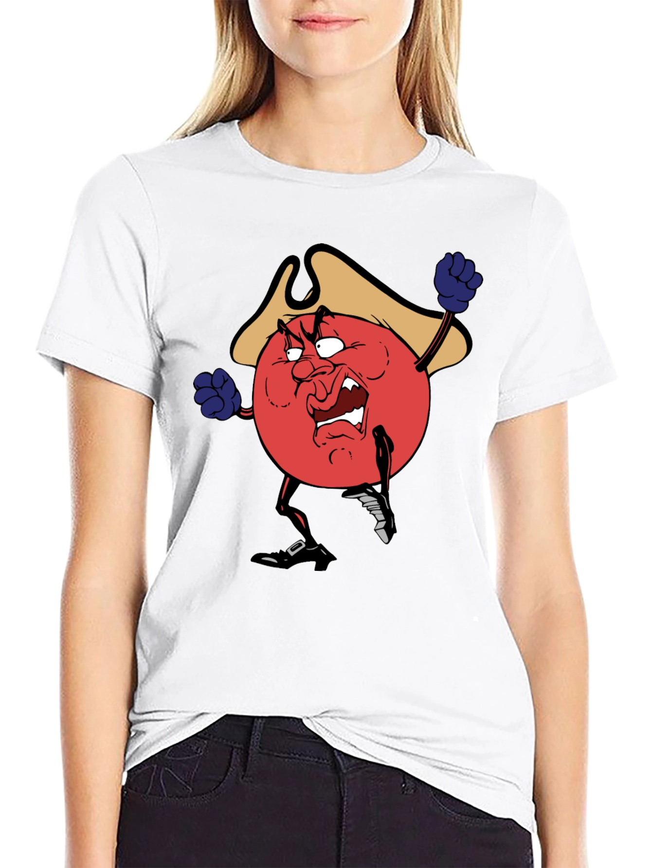 Black Angry Pirate Tomato T-Shirt - Black view 9
