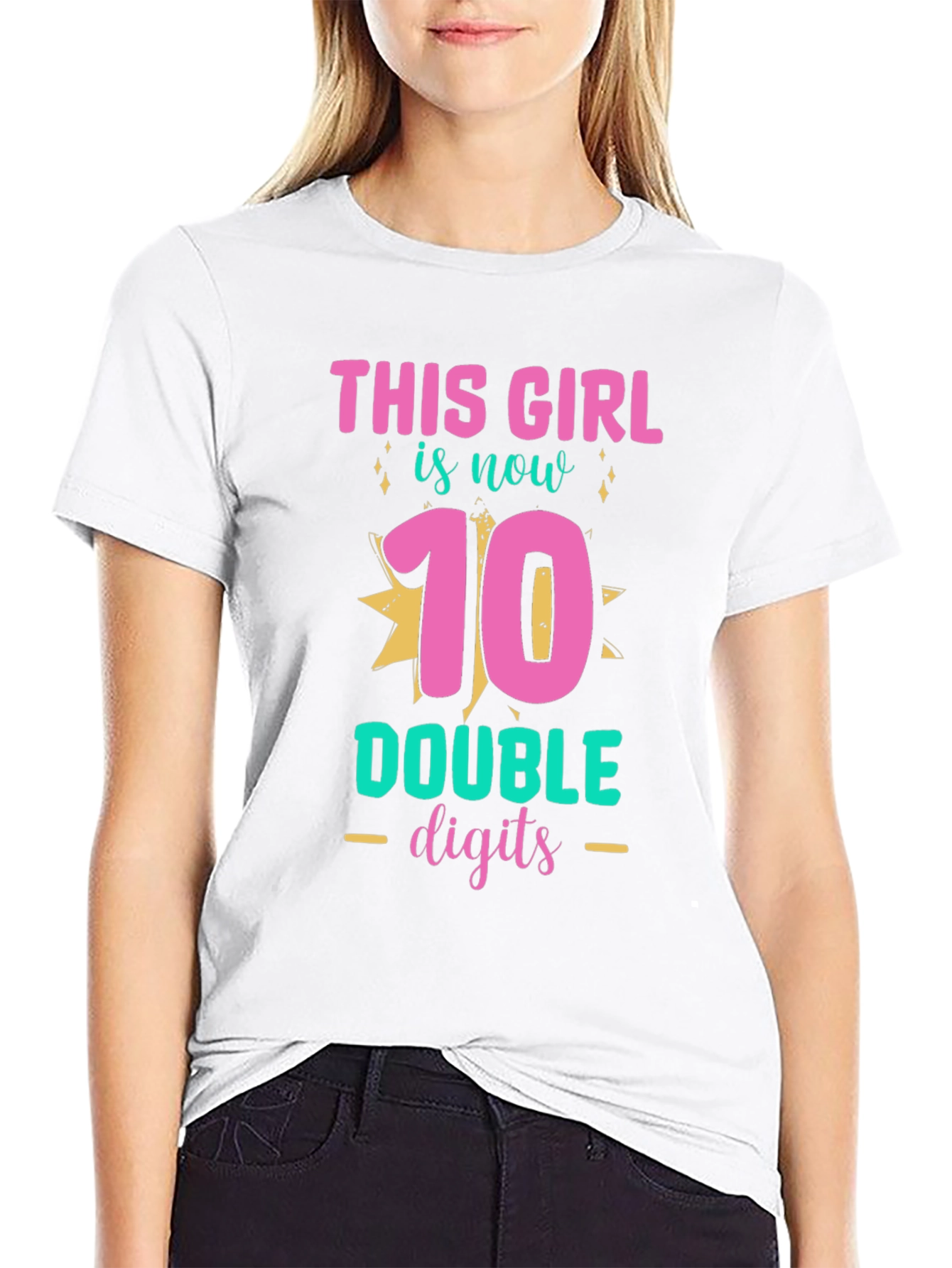 Black This Girl is Now 10 Double Digits T-Shirt view 9