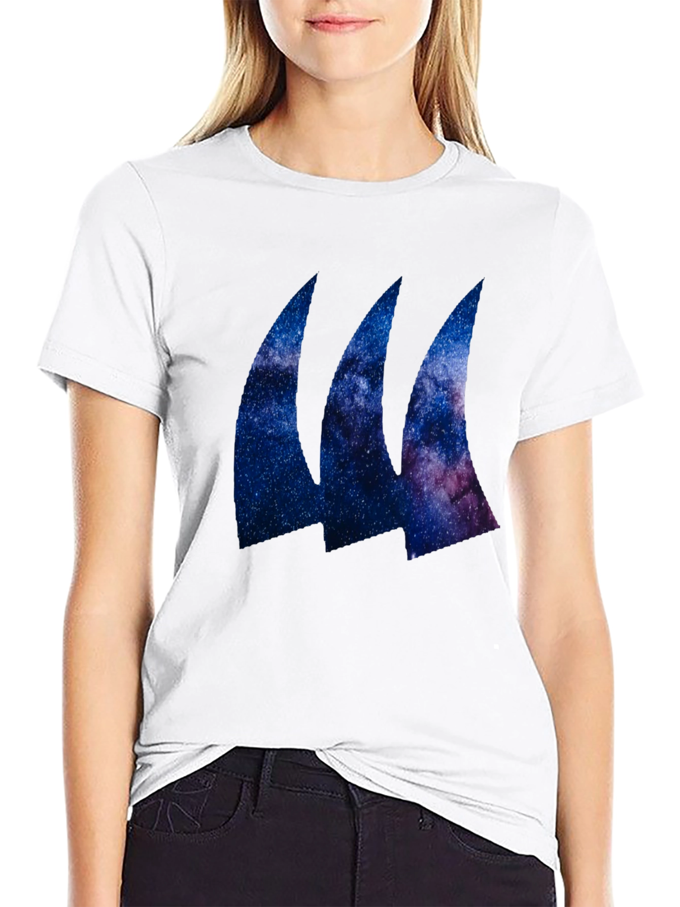 Black Galaxy Wave Tee - Black Stylish T-Shirt view 9