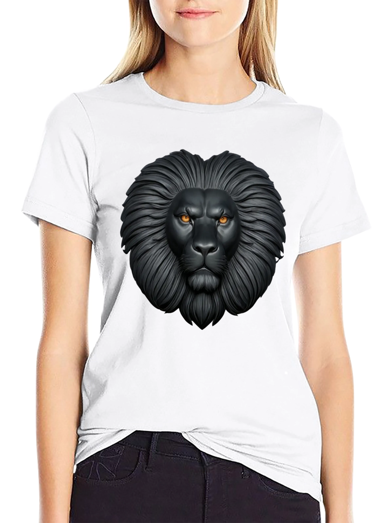 Black Lion Graphic Black T-Shirt - Fierce Style view 9