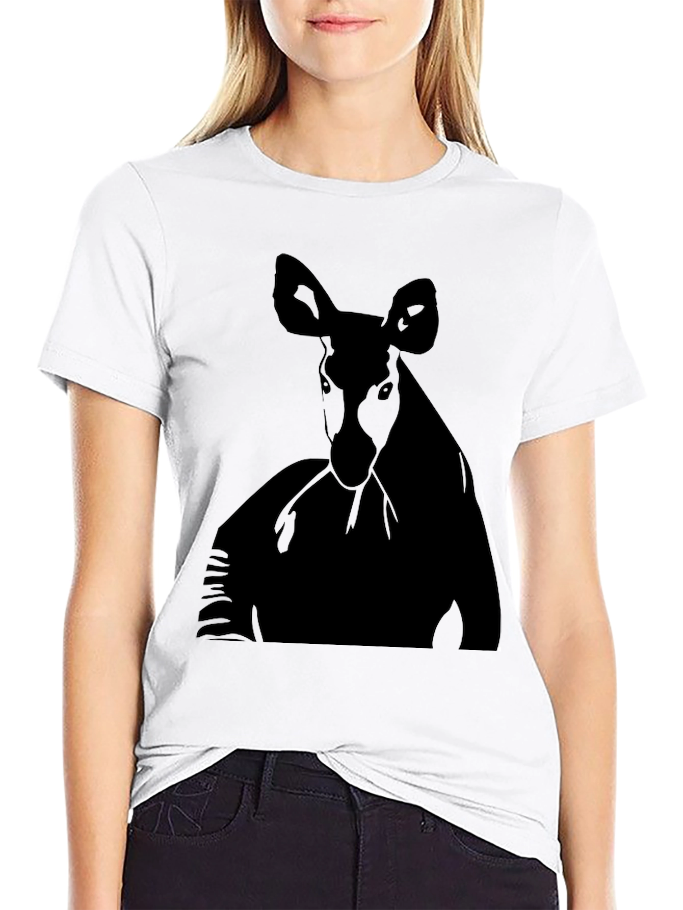 Black Okapi Graphic Tee - Men's Black T-Shirt view 9