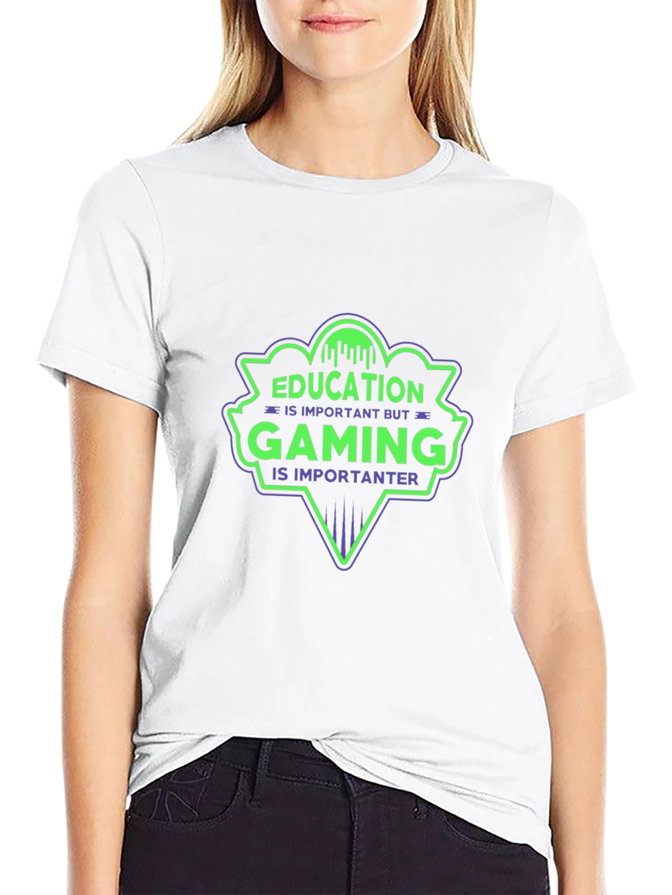Black Gaming is Importanter T-Shirt view 9