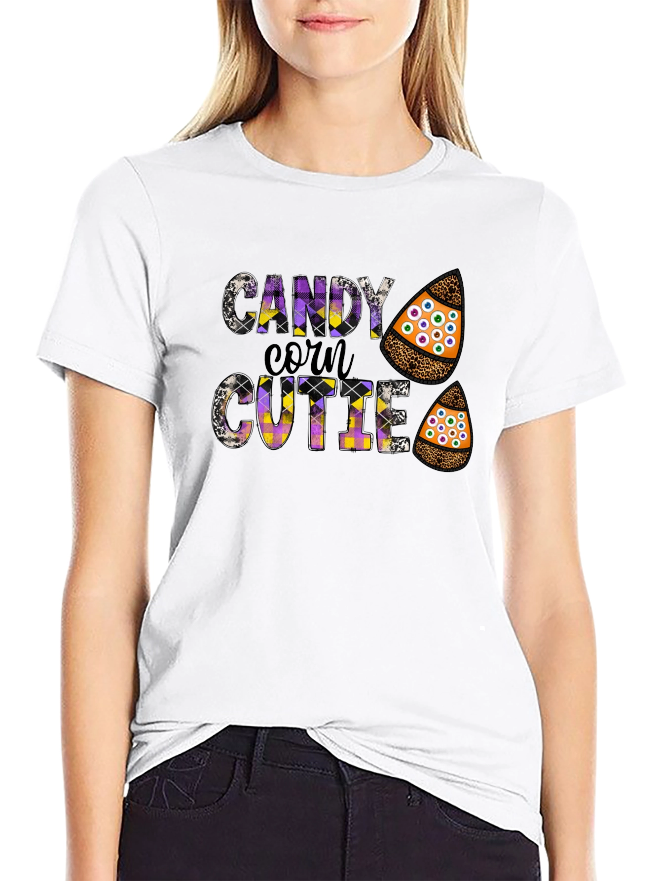 Black Candy Corn Cutie Graphic T-Shirt view 9
