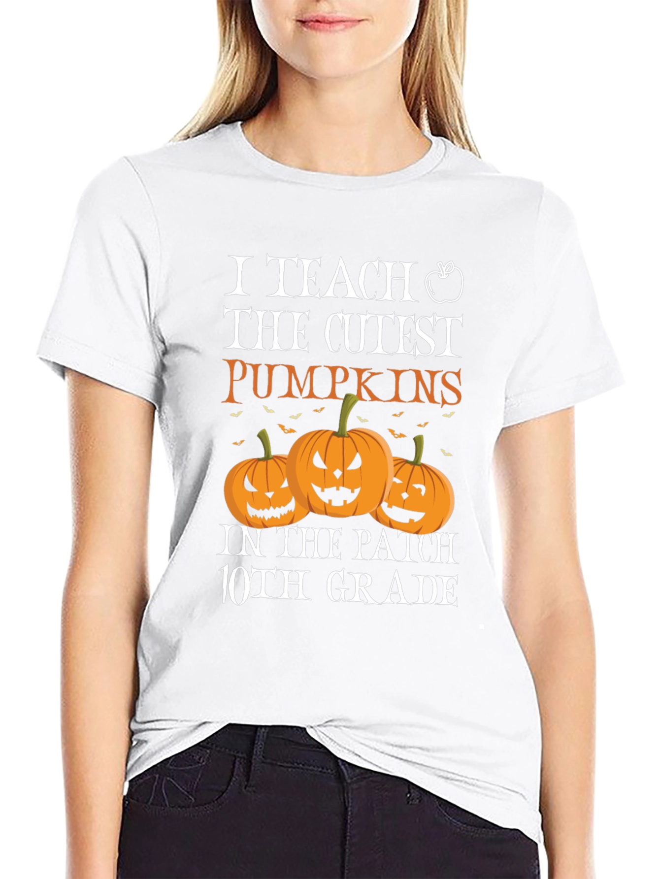Black I Teach The Cutest Pumpkins T-Shirt view 9