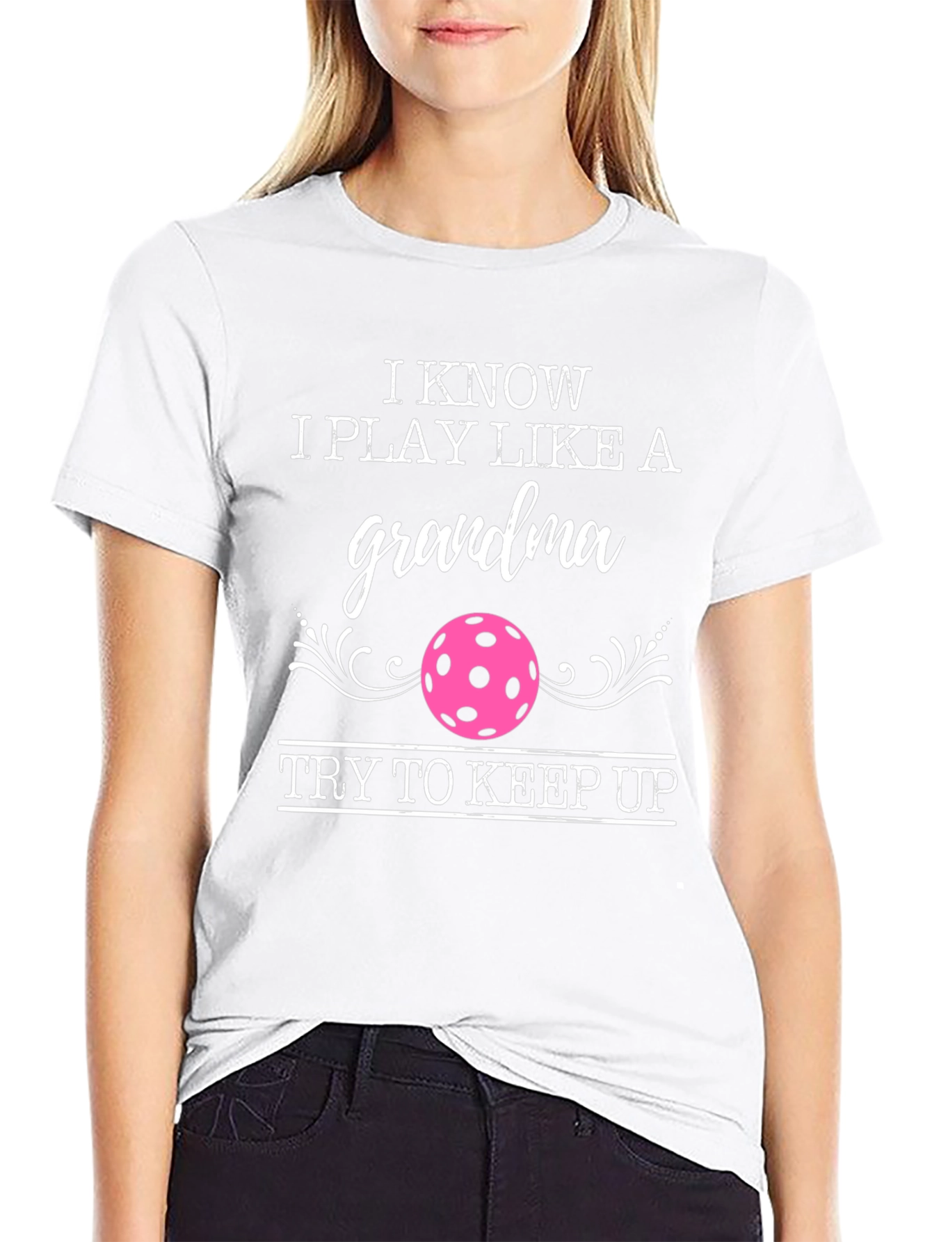 Black Pickleball Grandma T-Shirt - Play Like a Grandma view 9