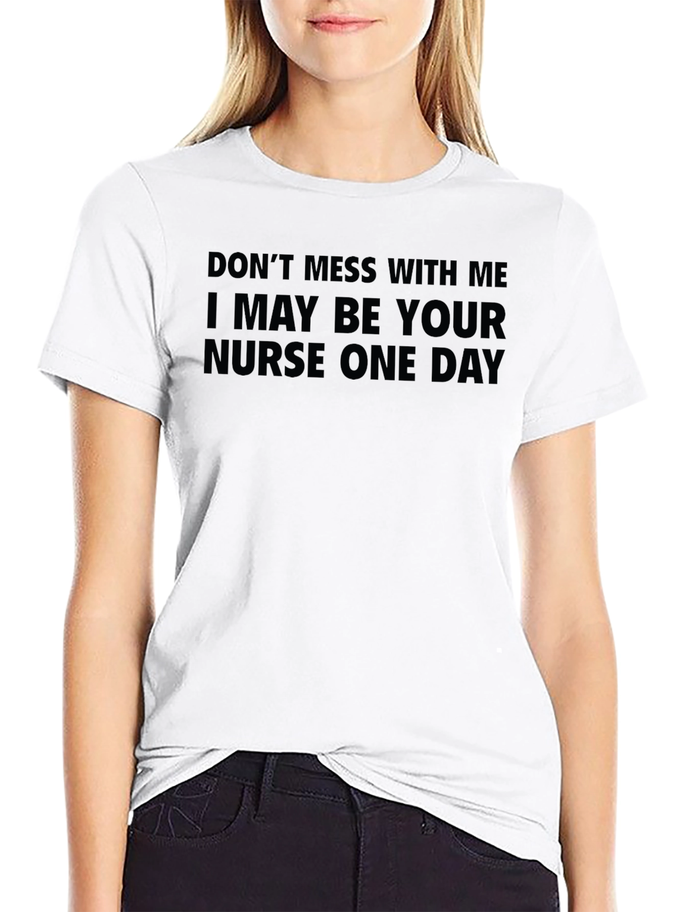 Black Nurse One Day Graphic T-Shirt - Black view 9