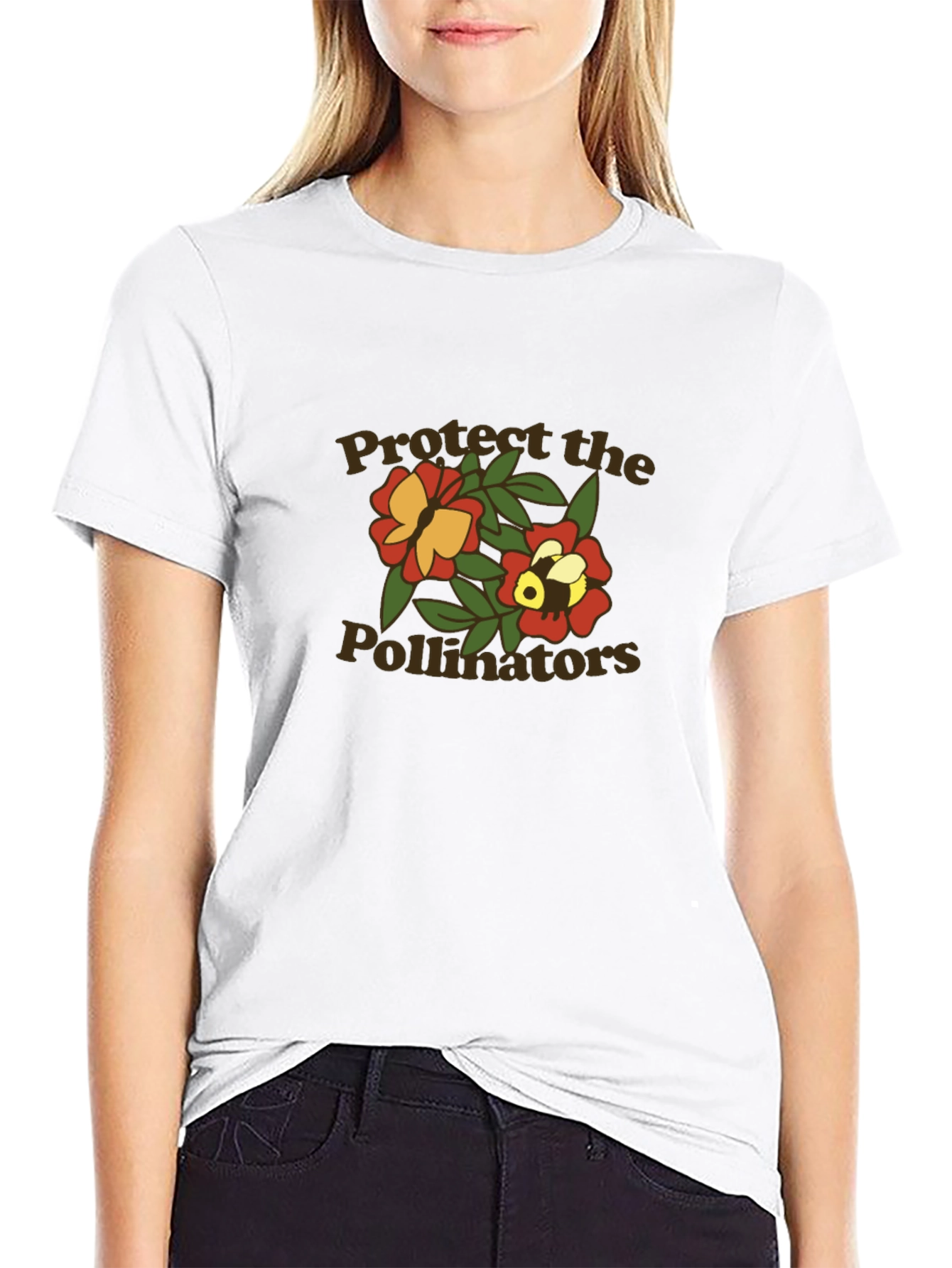 Black Protect the Pollinators Graphic Tee - Black view 9