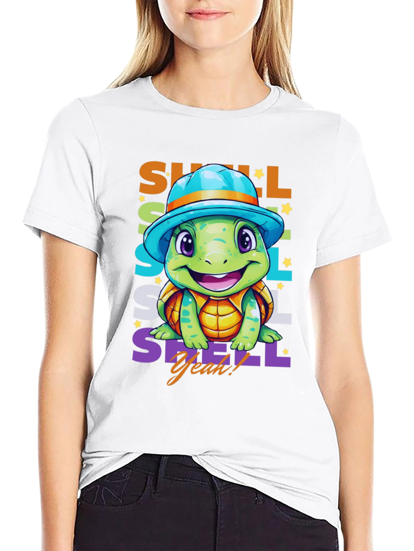 Black Cute Turtle T-Shirt - Shell Yeah! view 9