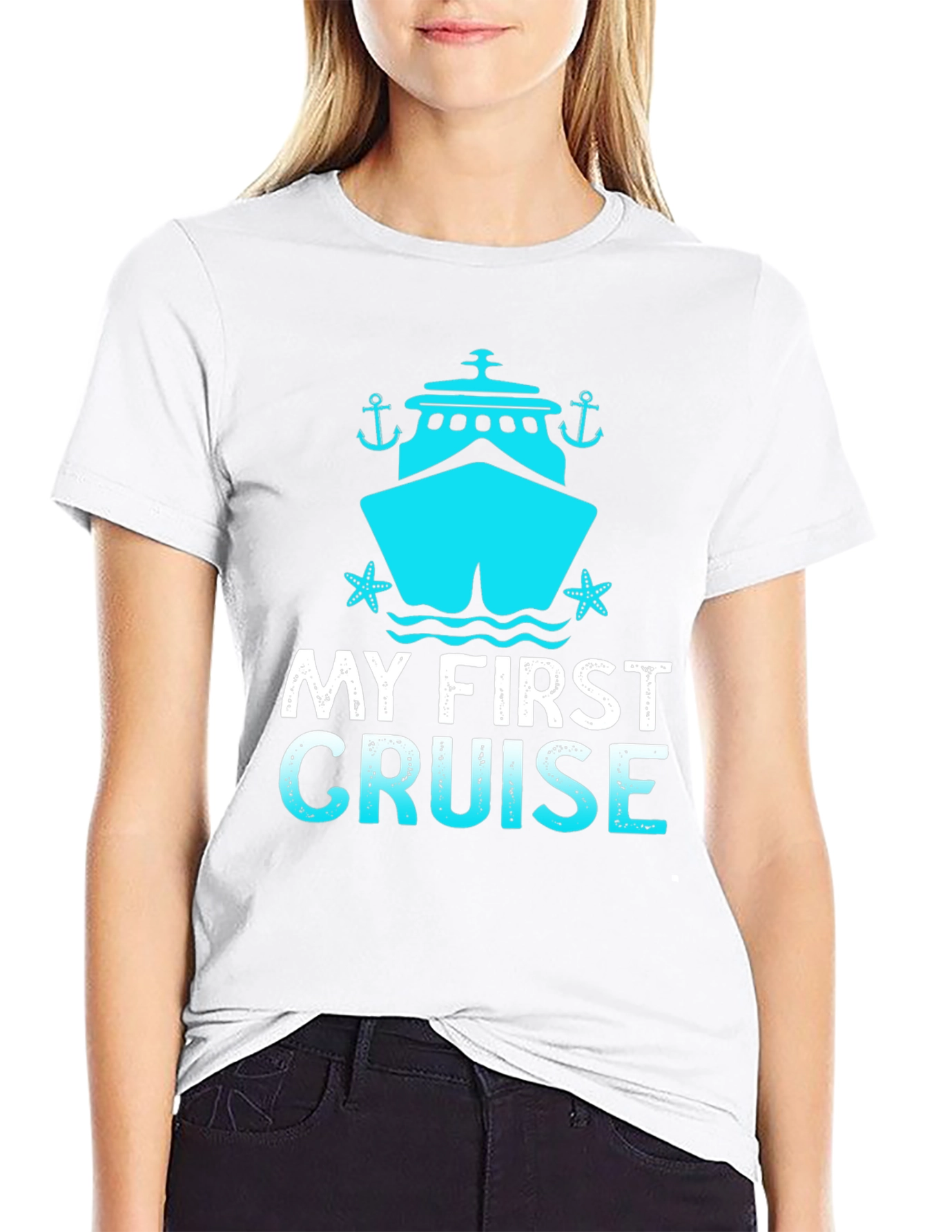 Black My First Cruise T-Shirt - Vacation Souvenir view 9