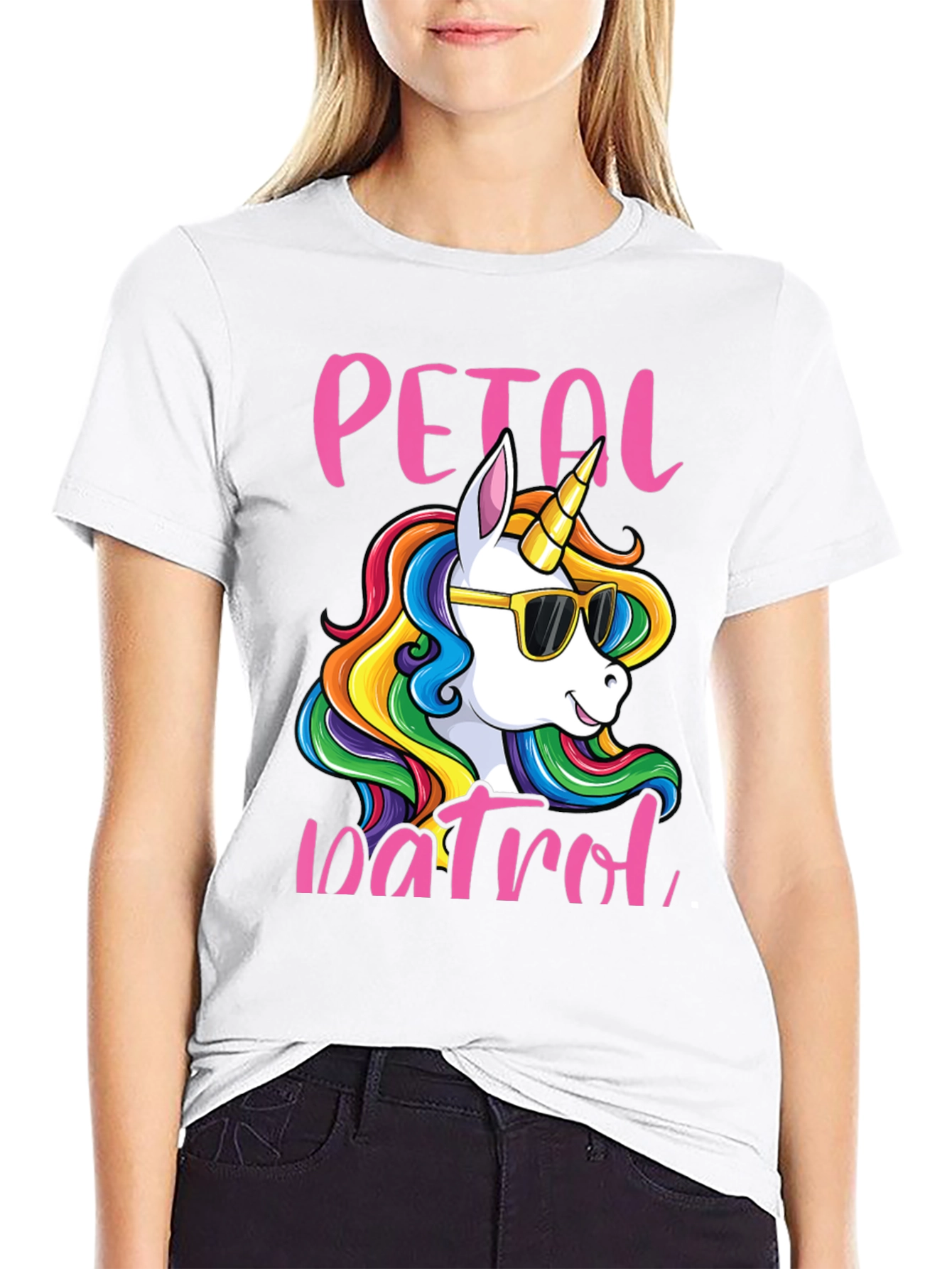 Black Petal Patrol Unicorn Graphic Tee view 9