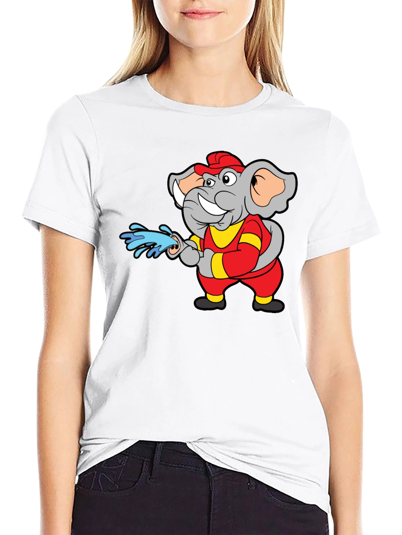 Black Elephant Firefighter T-Shirt view 9