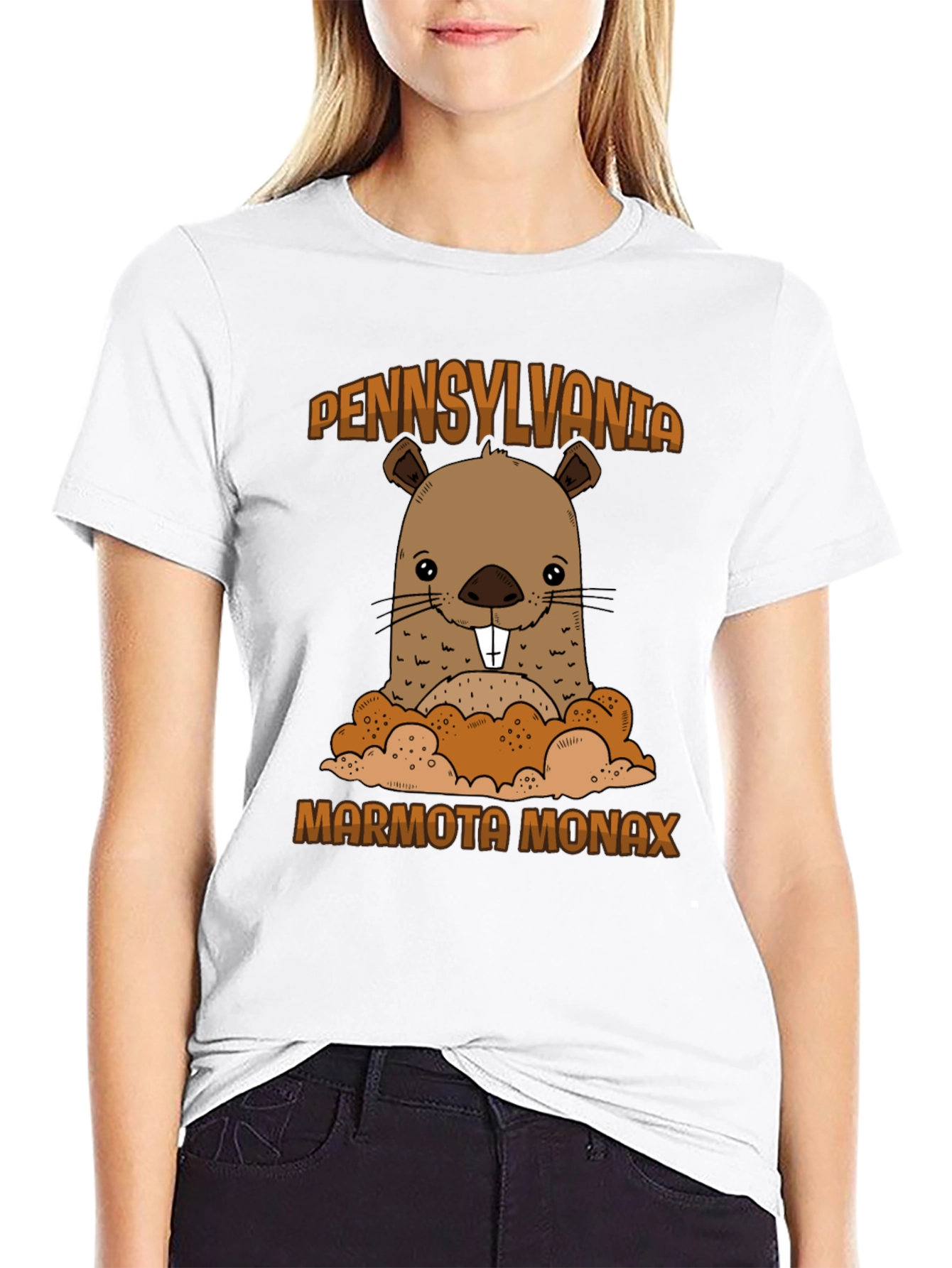 Black Pennsylvania Marmota Monax Groundhog T-Shirt view 9