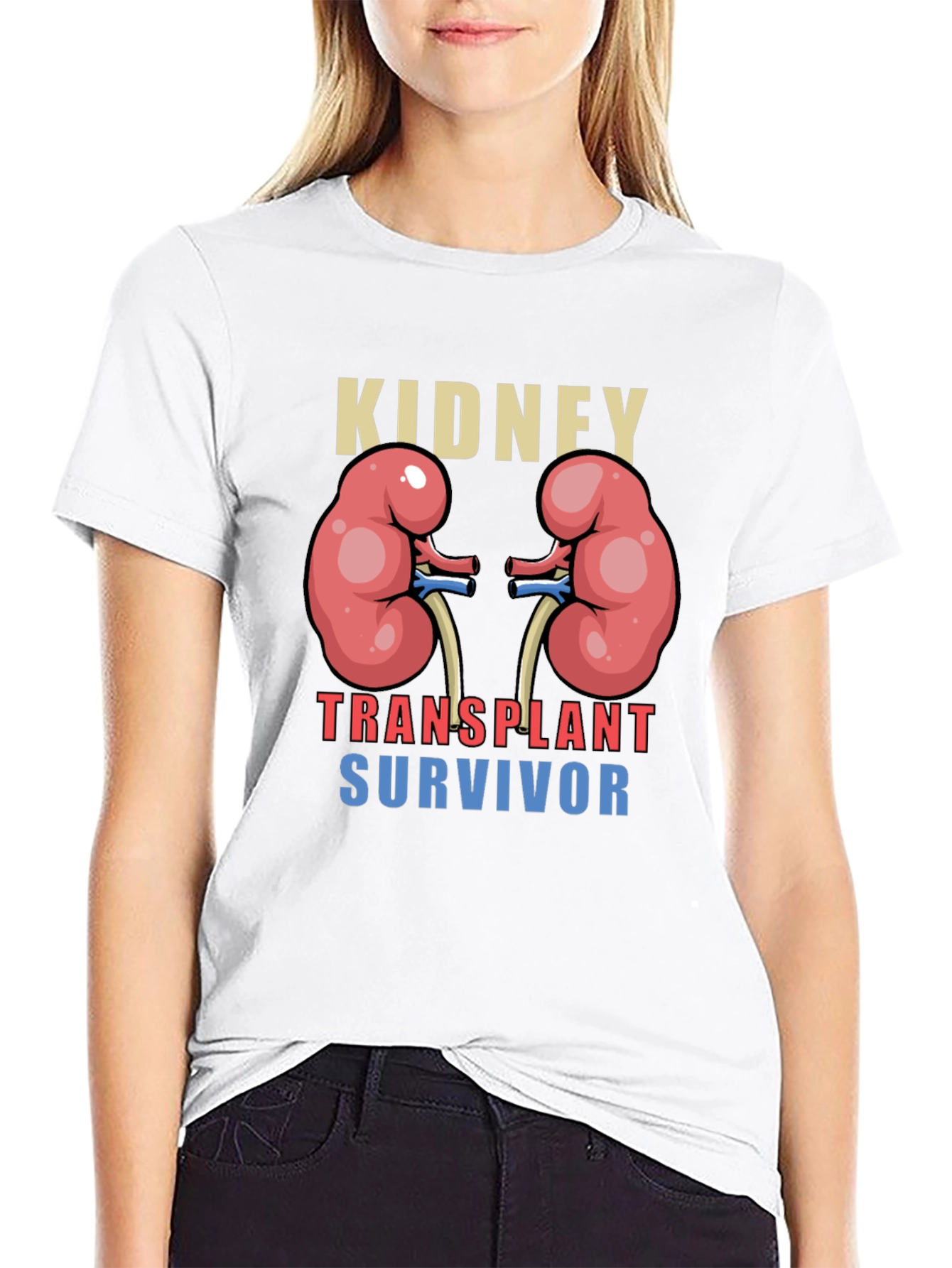 Black Kidney Transplant Survivor Graphic Tee view 9