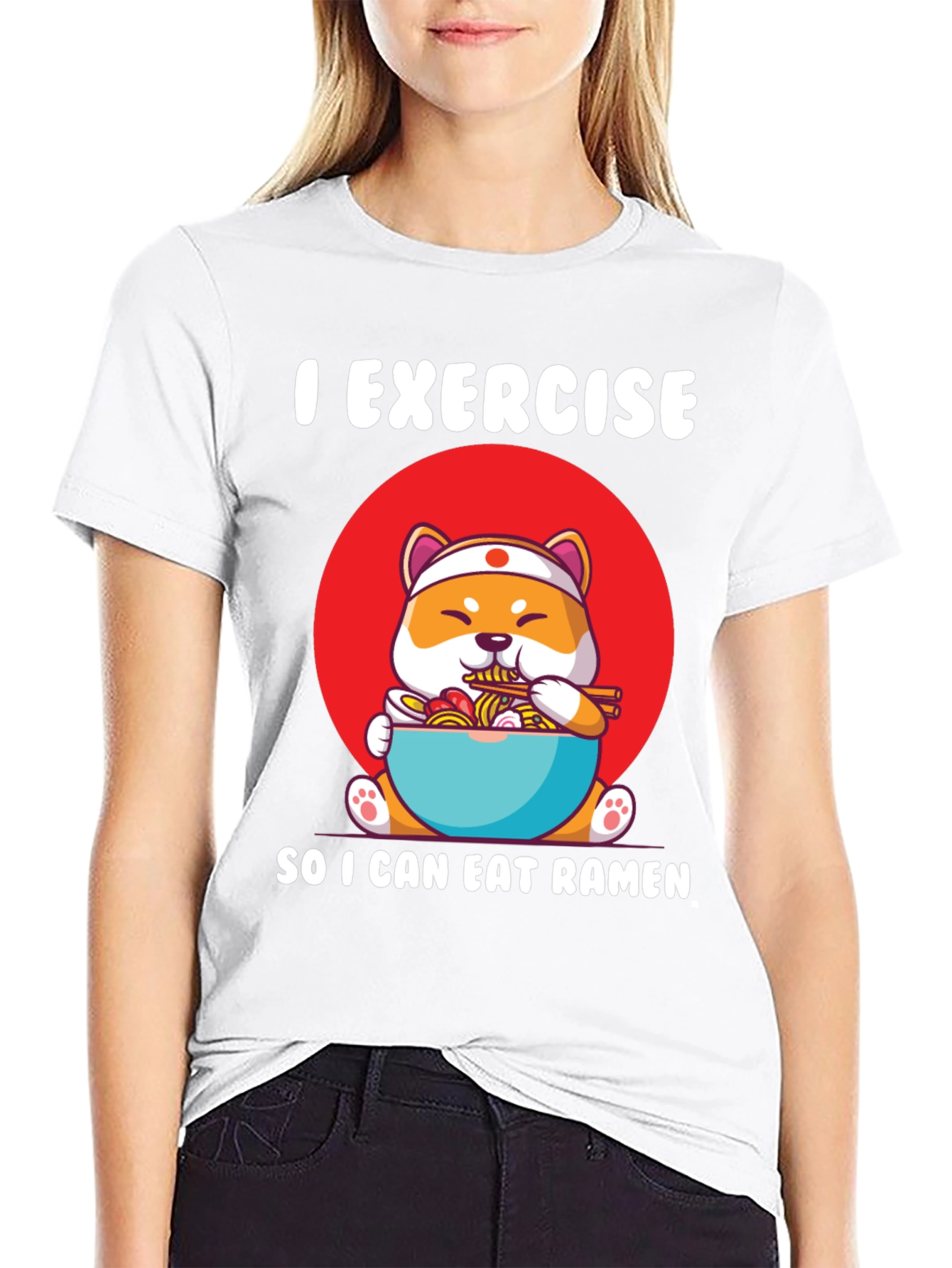 Black Exercise for Ramen T-Shirt view 9