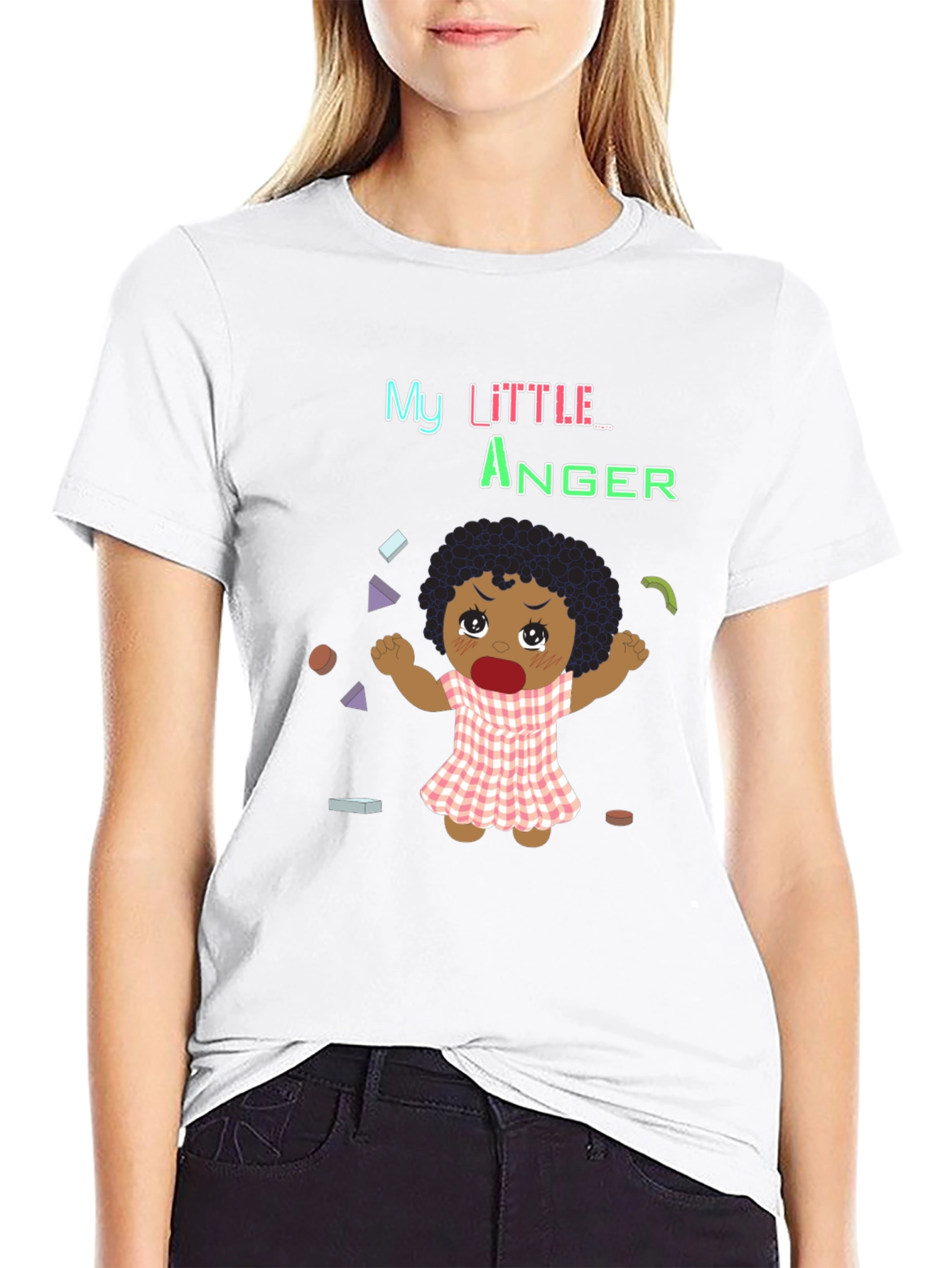 Black My Little Anger Black T-Shirt view 9