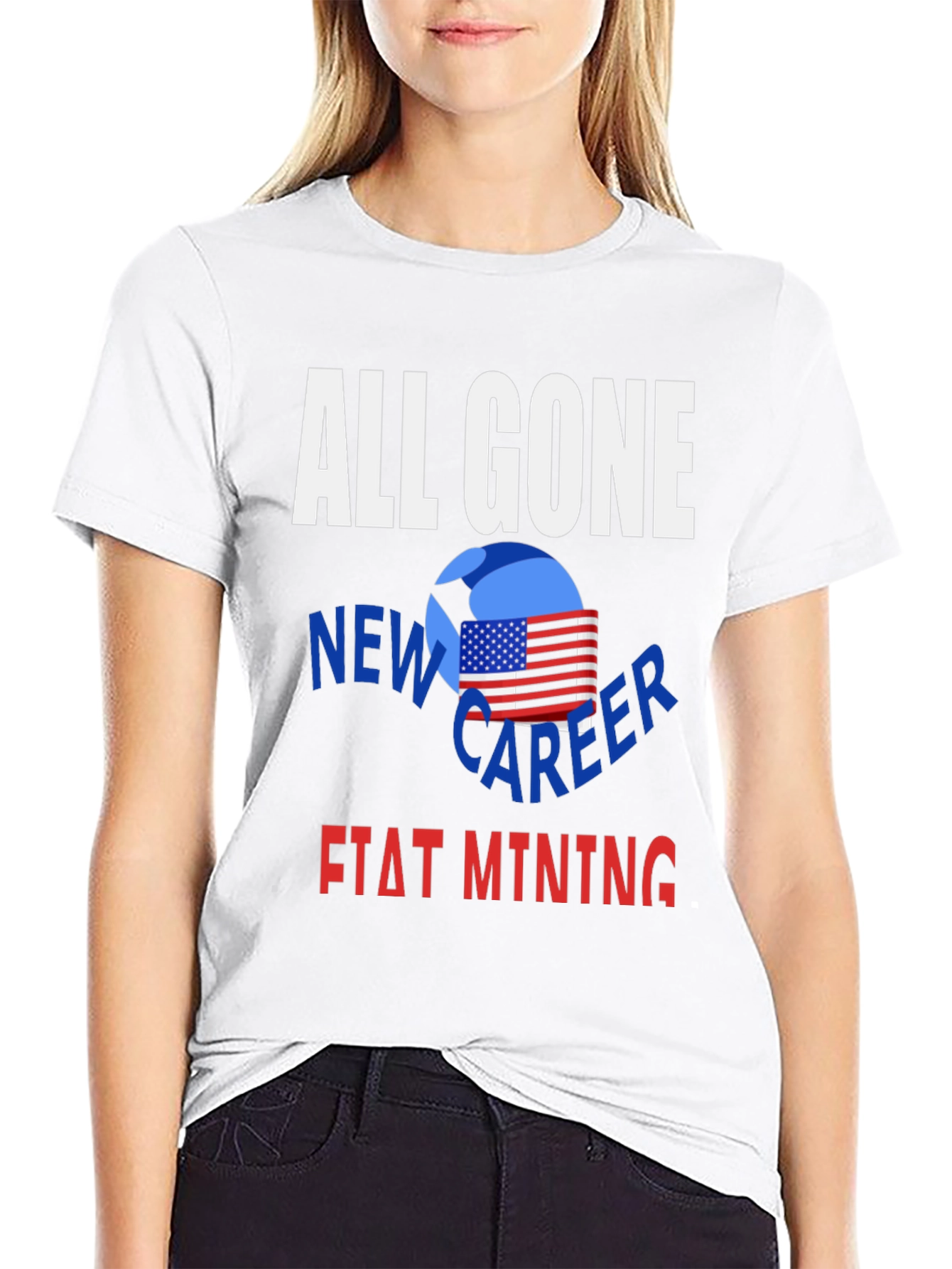 Black All Gone New Career Fiat Mining T-Shirt view 9
