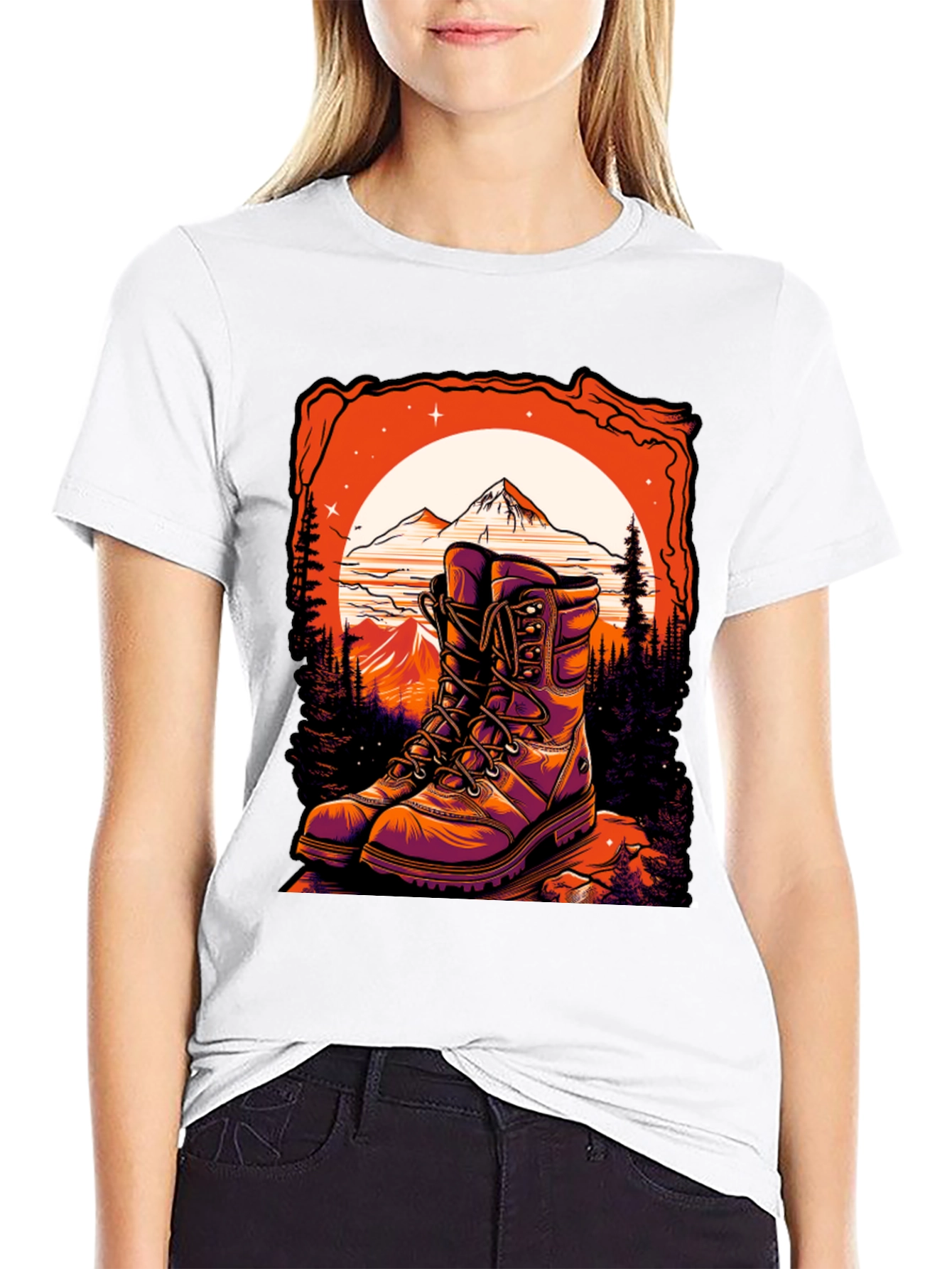 Black Hiking Boots Graphic Tee - Adventure Awaits! view 9