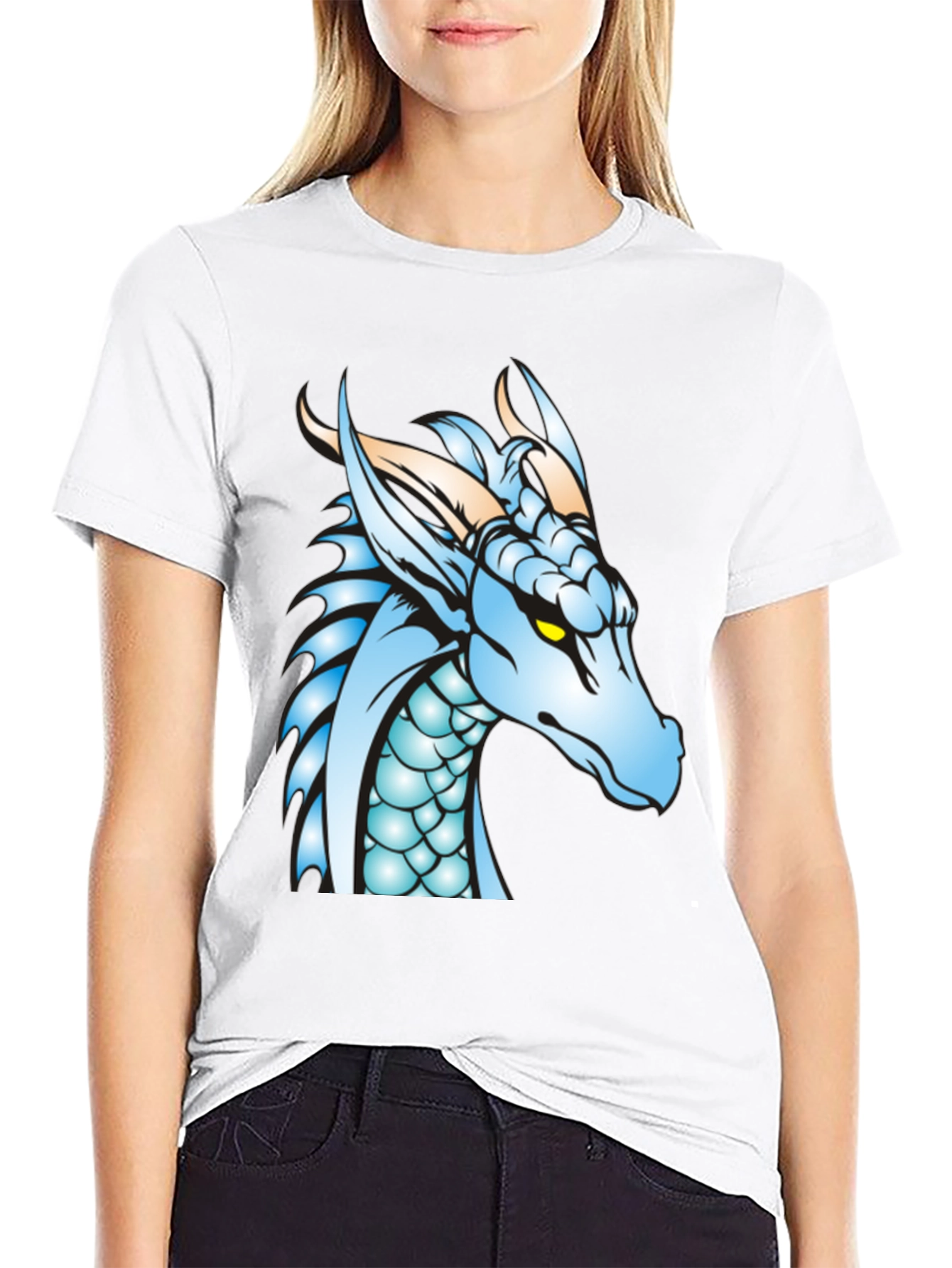 Black Dragon Graphic Tee - Black Cotton T-Shirt view 9