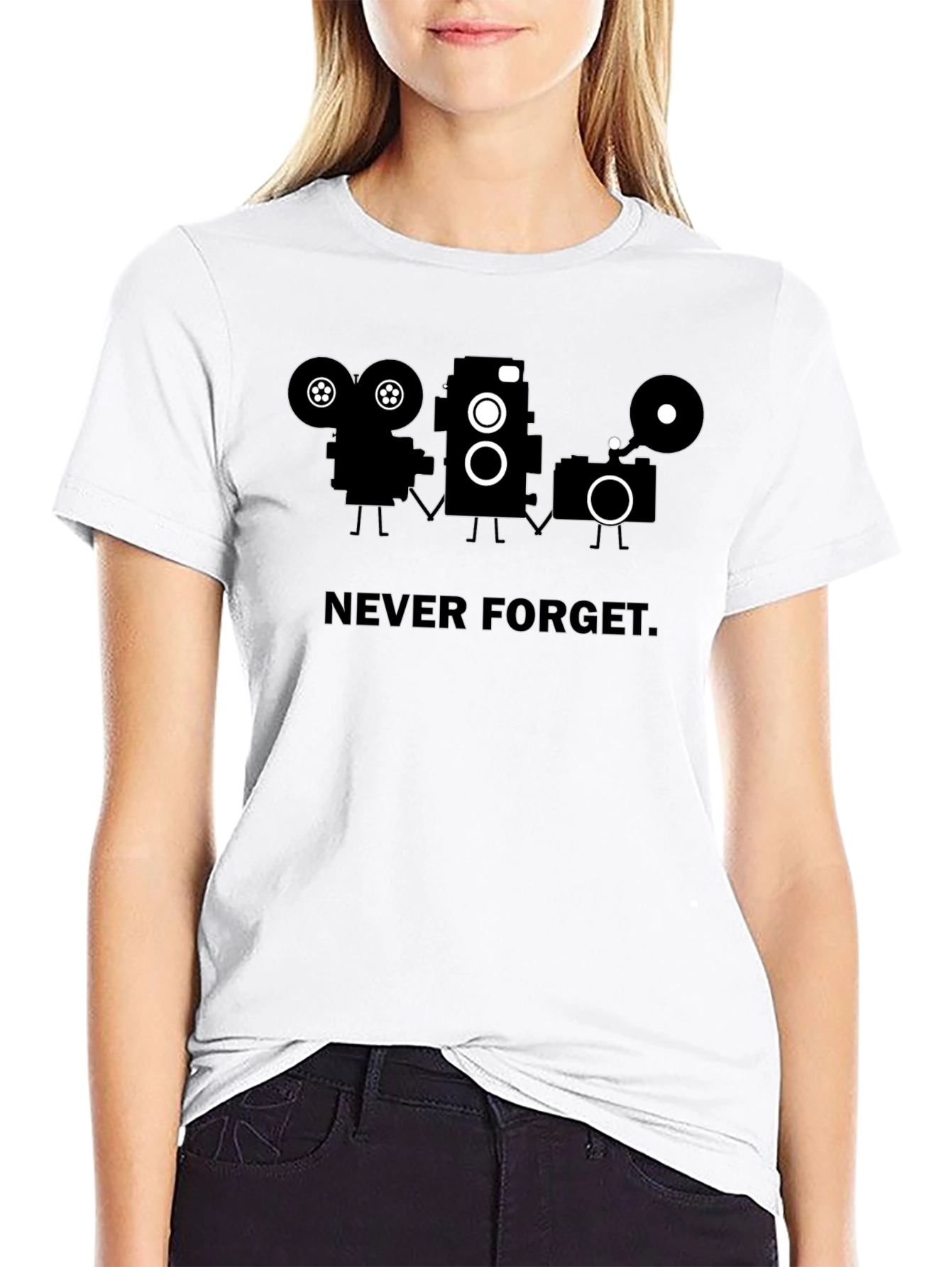 Black Never Forget Graphic T-Shirt view 9