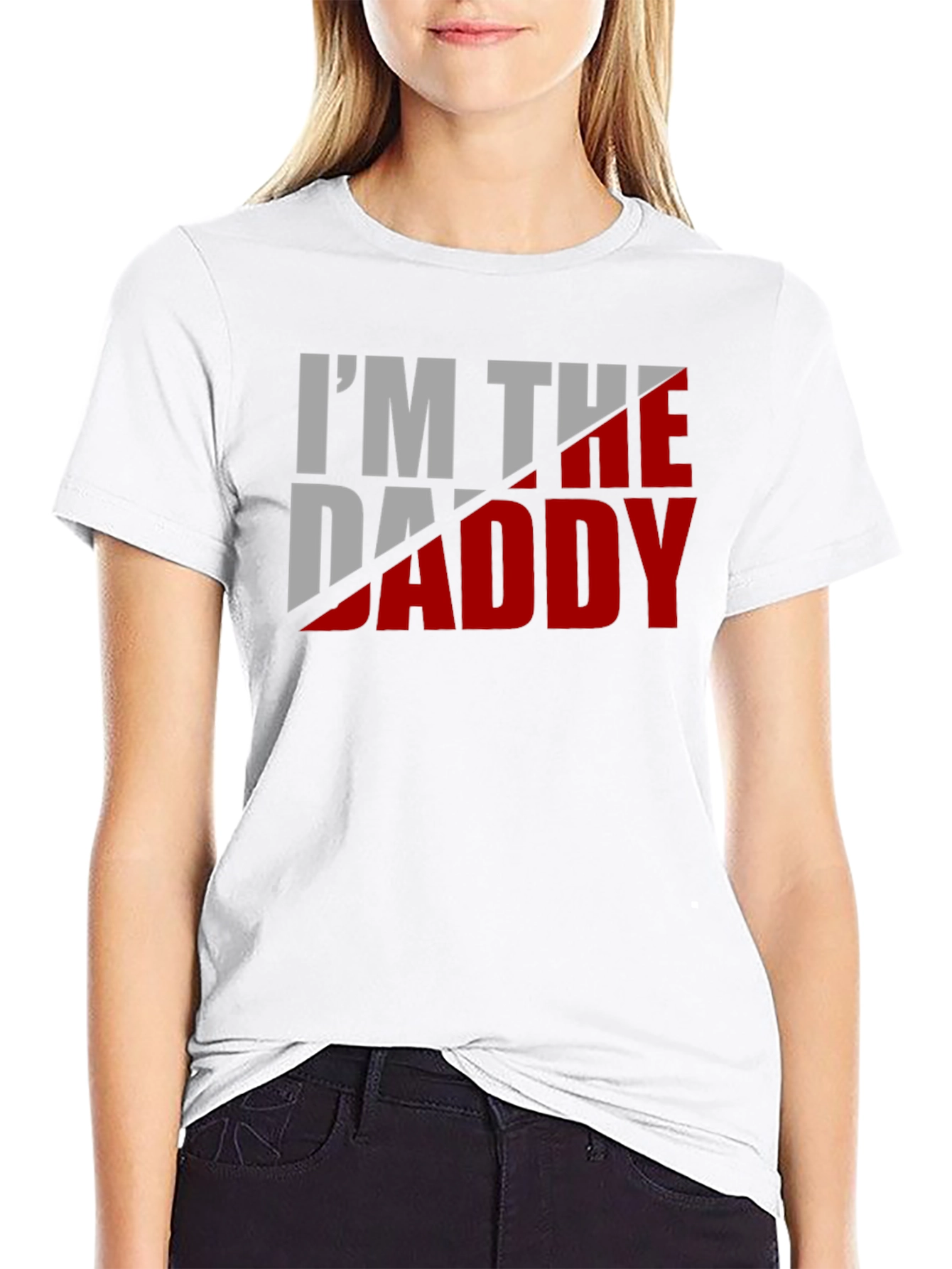 Black I'm The Daddy Graphic Tee - Black Cotton T-Shirt view 9