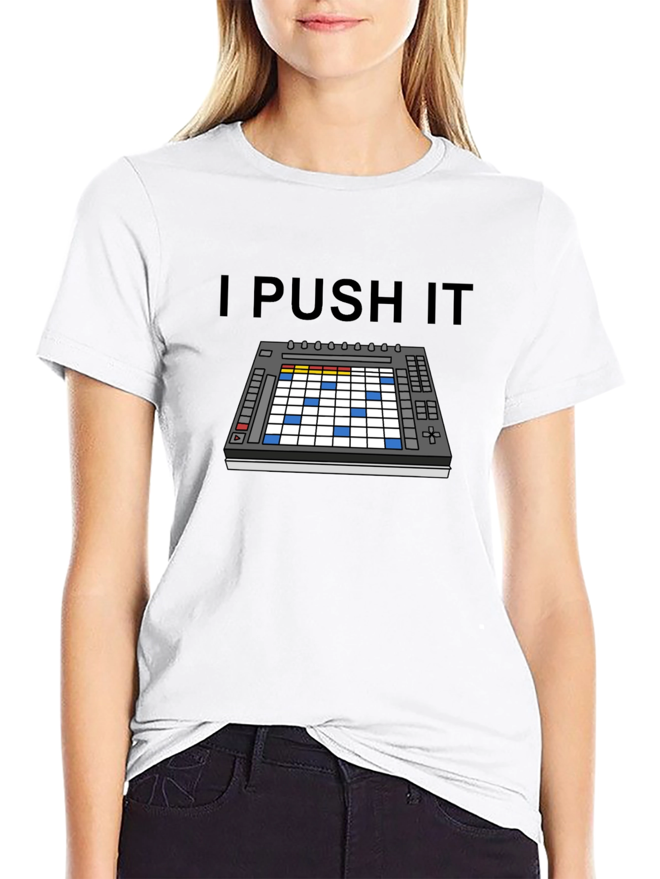 Black I Push It Ableton T-Shirt view 9