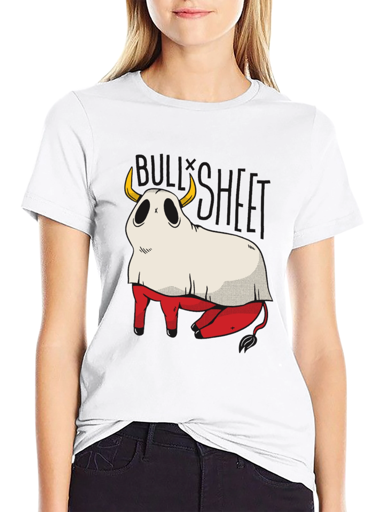Black Bull Sheet Funny Ghost T-Shirt view 9