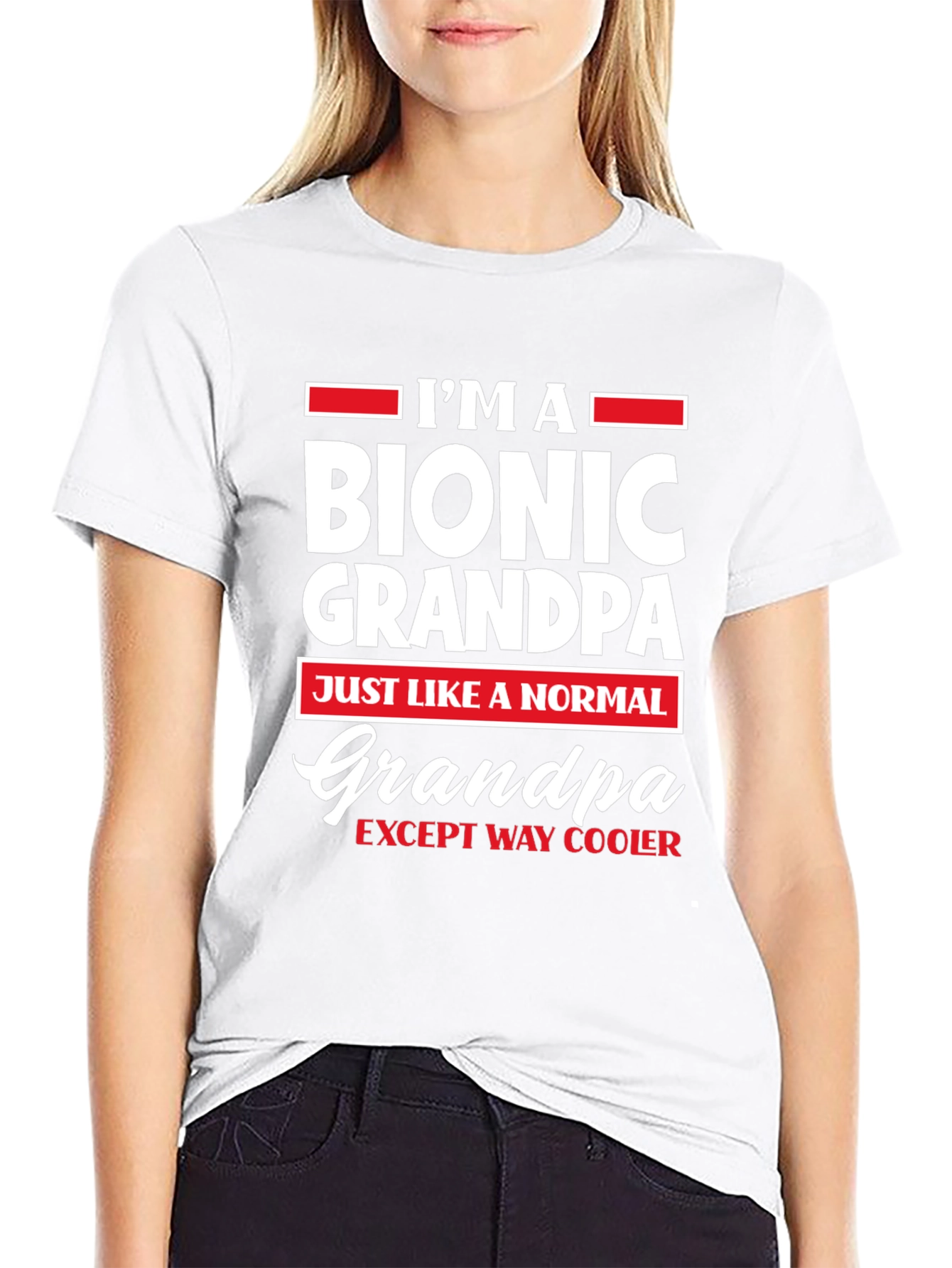 Black Bionic Grandpa T-Shirt - Except Way Cooler! view 9