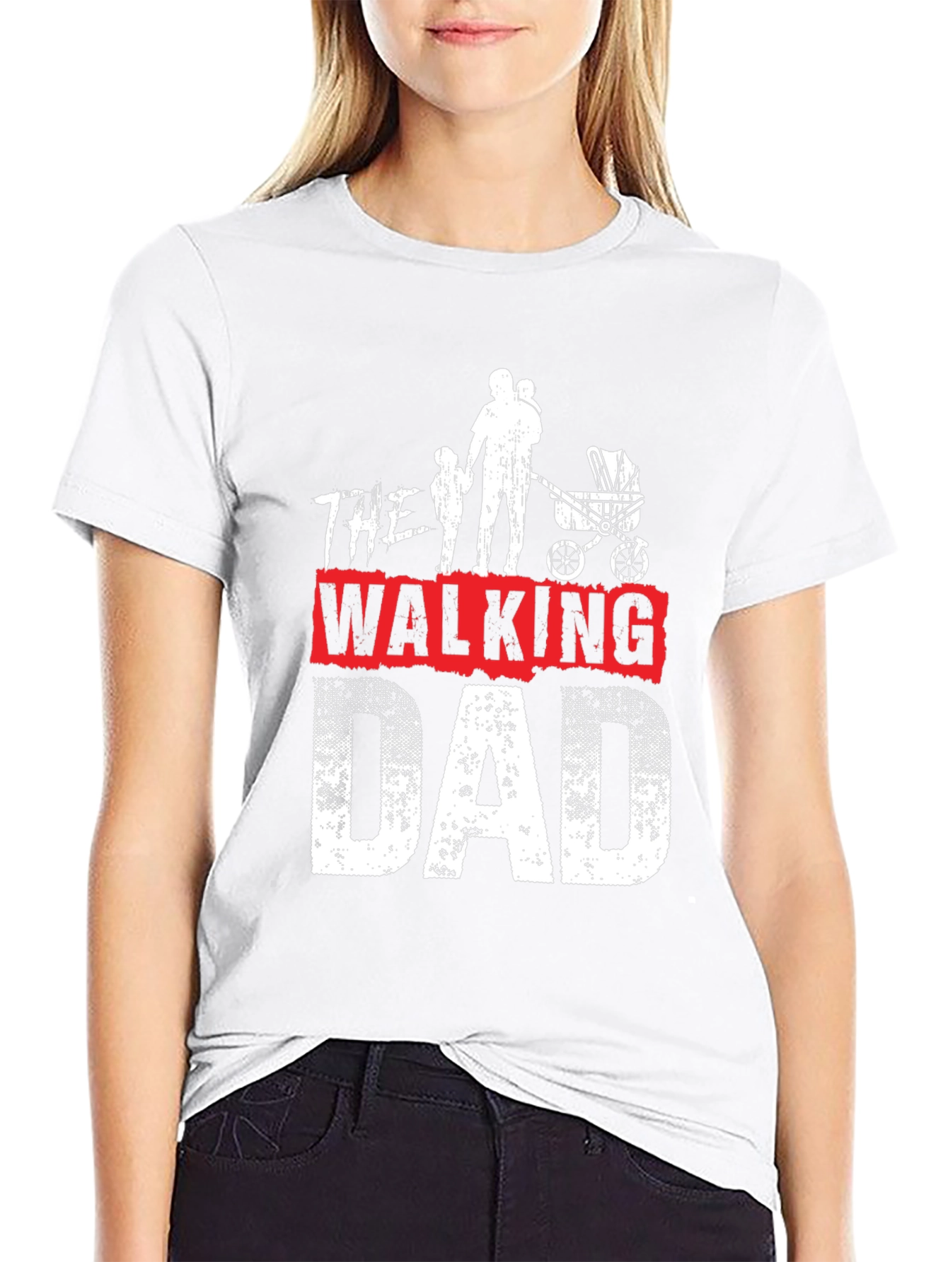Black The Walking Dad Graphic T-Shirt - Father's Day Gift view 9